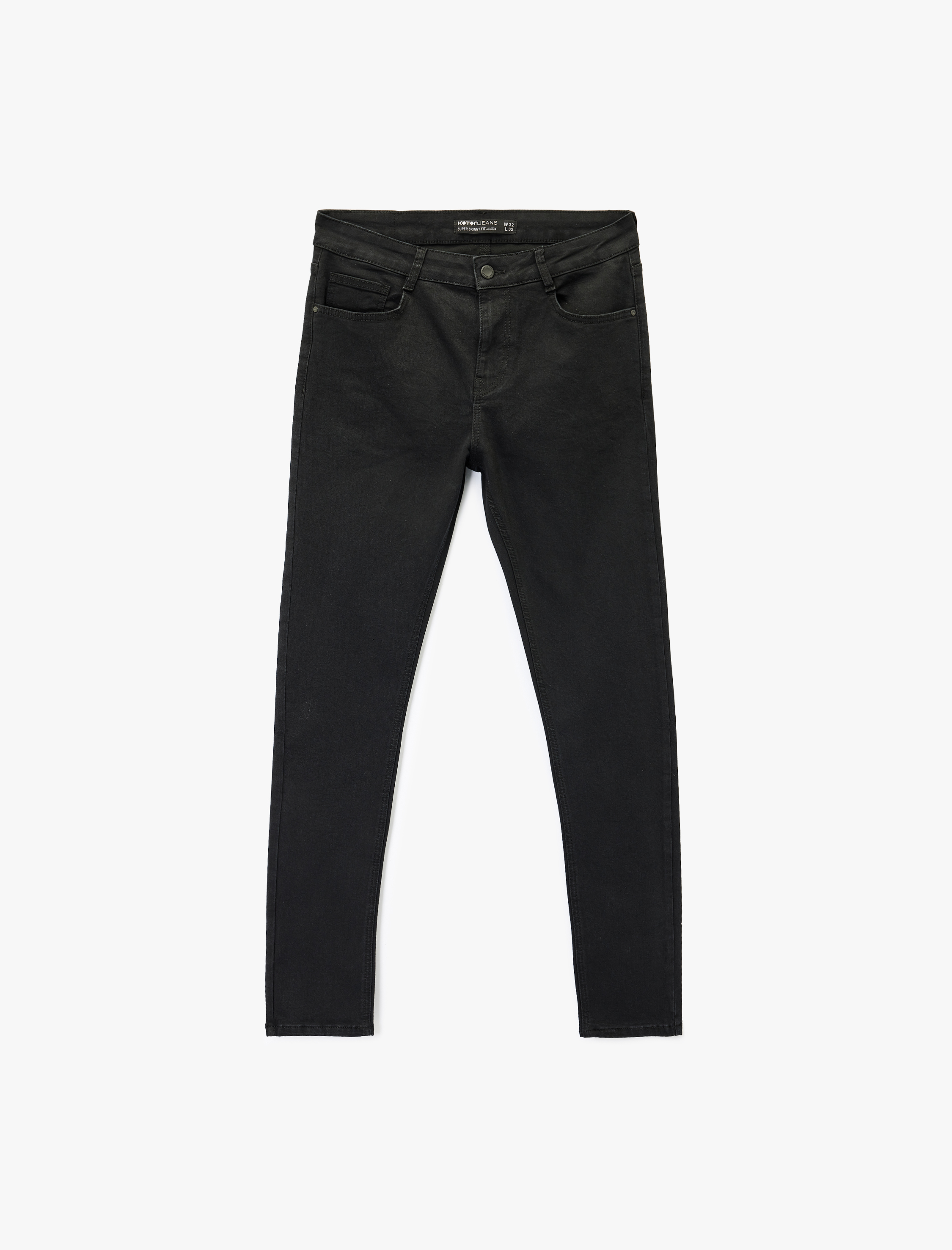   Normal Bel Pamuklu Cepli Super Skinny Fit Jean Pantolon