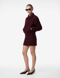 Slim Fit A Kesim Mini Tüvit Etek