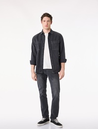 Normal Bel Pamuklu 5 Cepli Slim Fit Jean Pantolon - Brad Jean