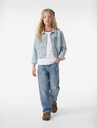 Pamuklu Cepli Mom Fit Denim Pantolon