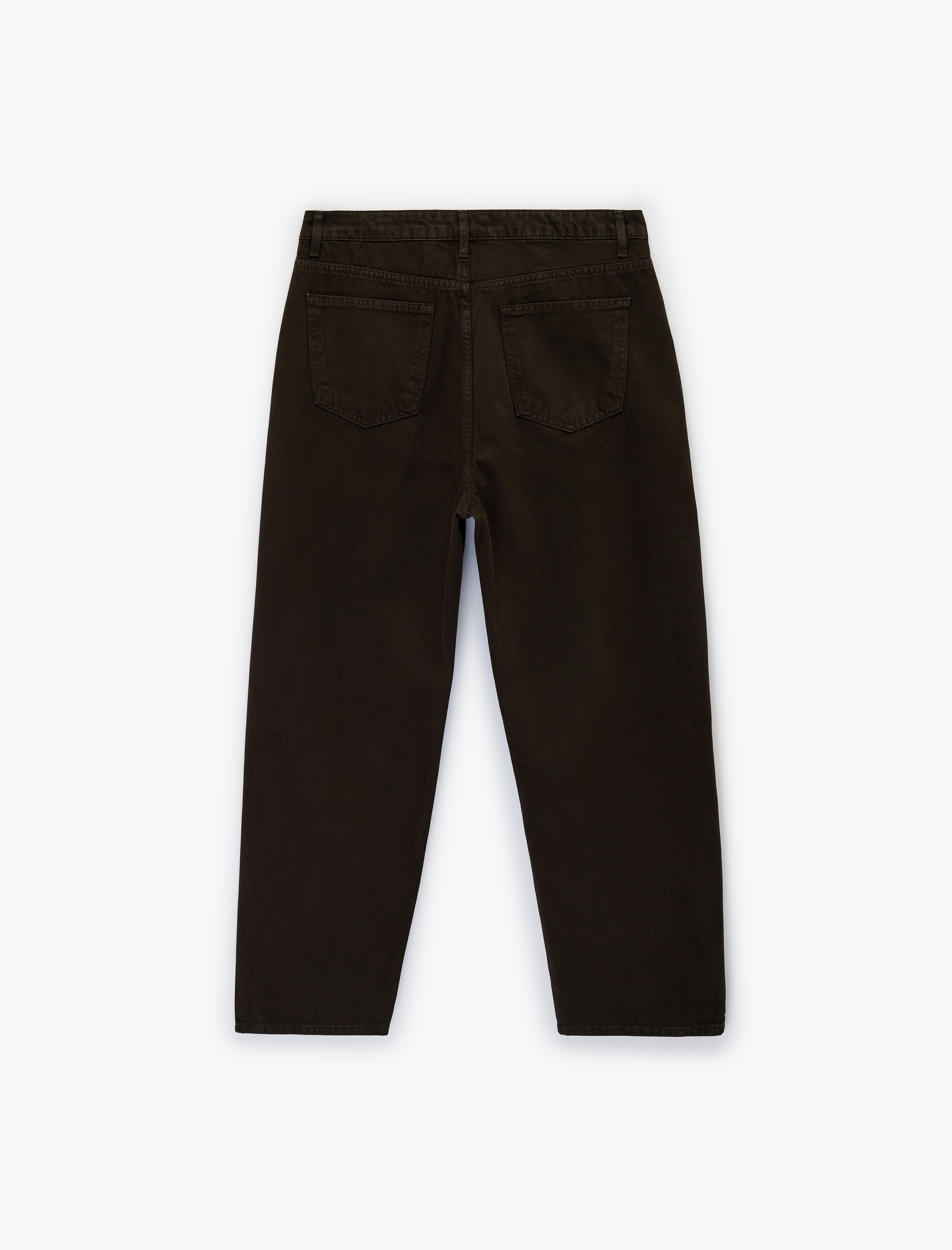   Regular Fit Beş Cepli Pamuklu Bol Baggy Jean Pantolon