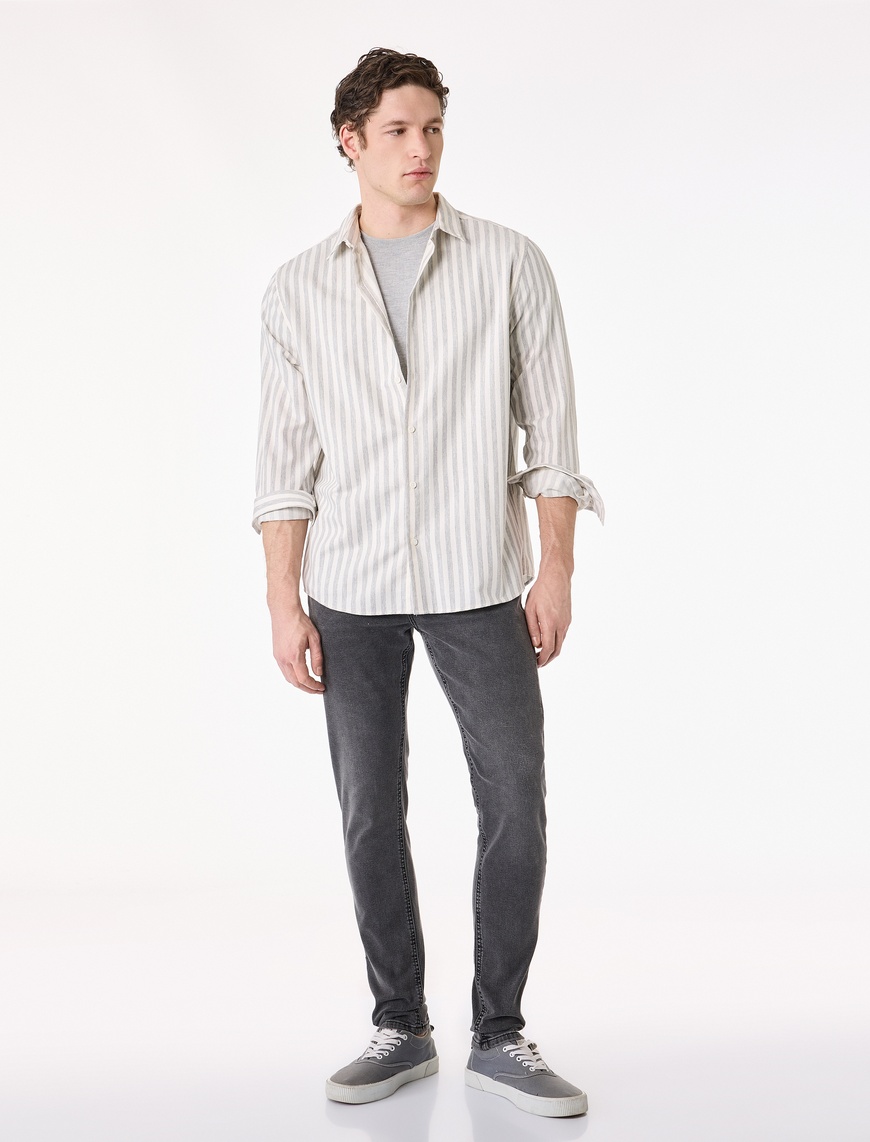 Koton Erkek Normal Bel Pamuklu Skinny Fit Jean Pantolon – Michael Jean
