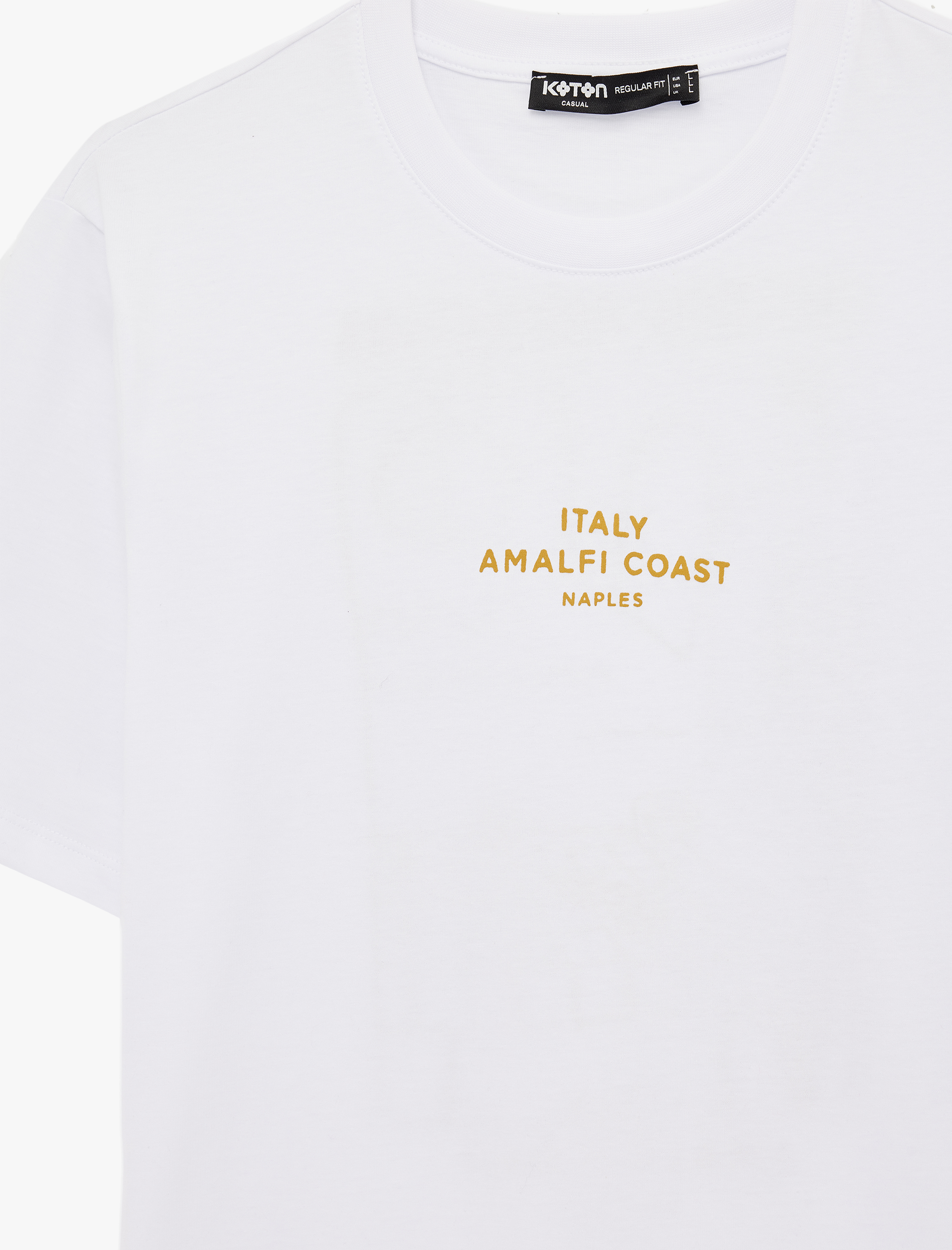   Regular Fit Kısa Kollu Bisiklet Yaka Pamuklu Arkası Baskılı Tişört