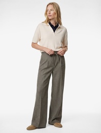 Bağlama Detaylı Bol Paça Cepli Pantolon