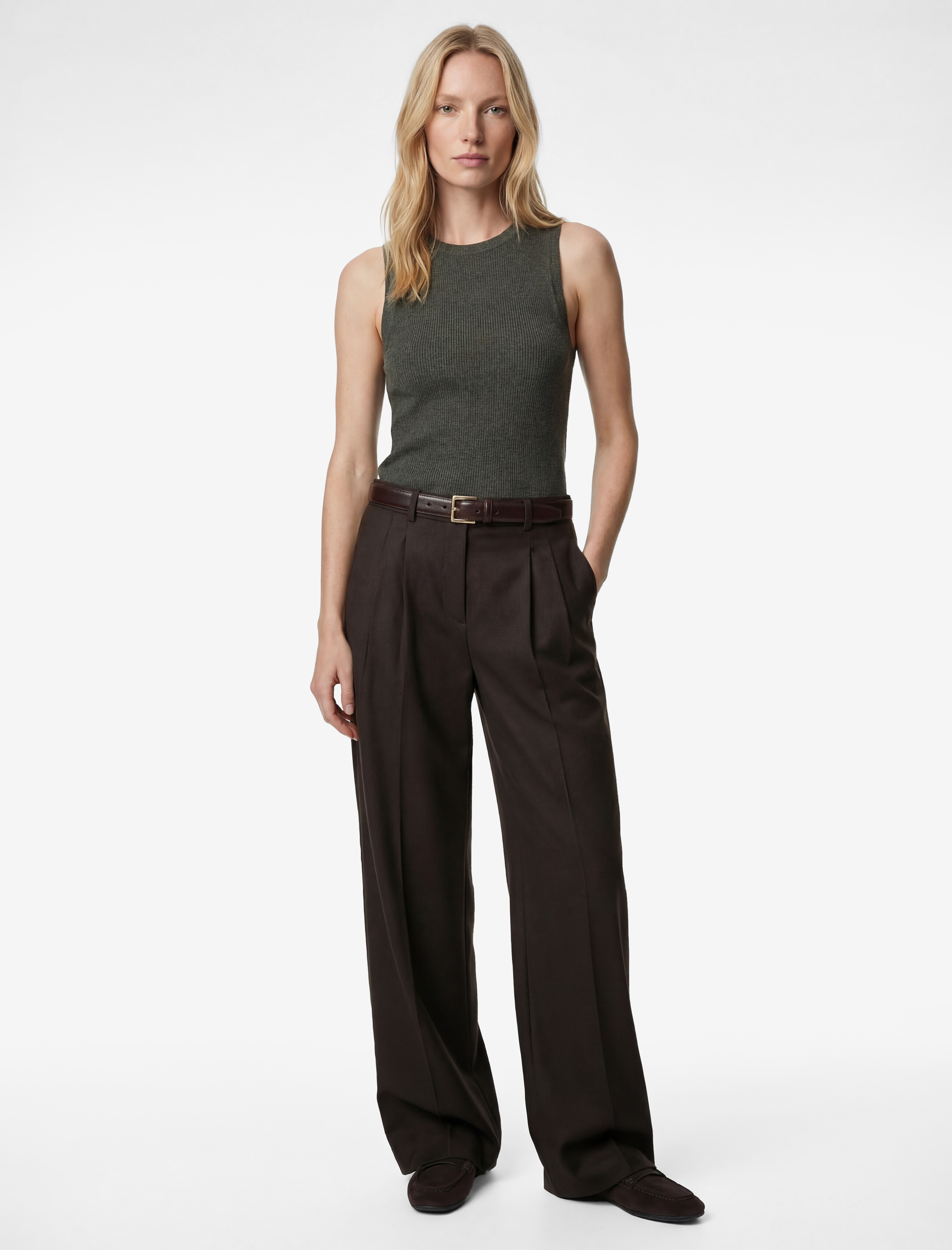   Viskon Karışımlı Bisiklet Yaka Triko Atlet