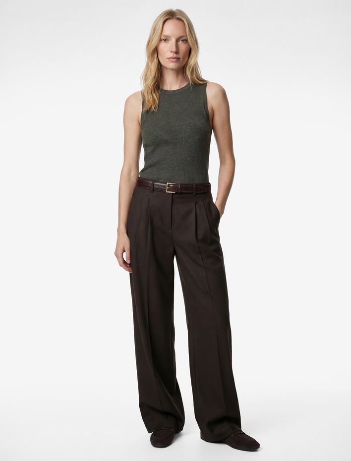  Viskon Karışımlı Bisiklet Yaka Triko Atlet