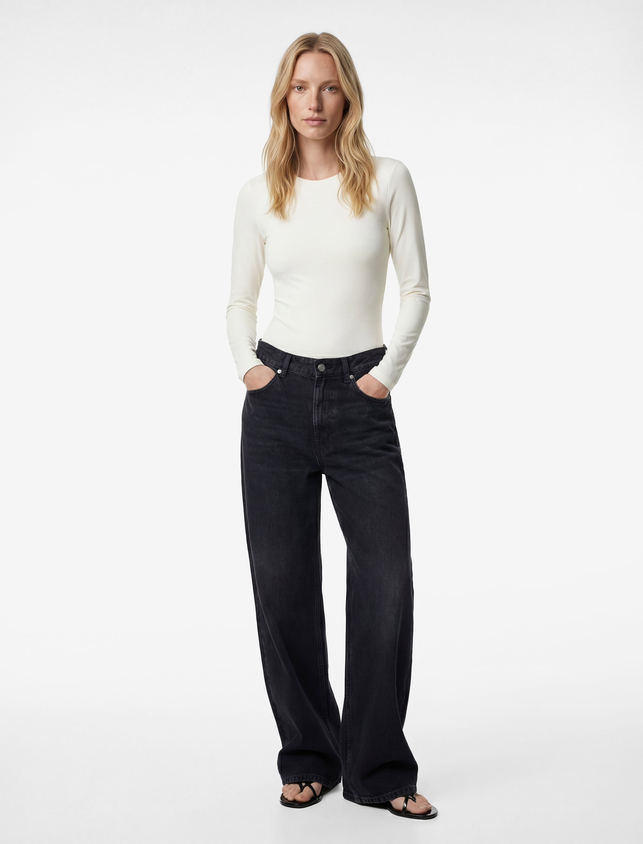   Uzun Kollu Bisiklet Yaka Slim Fit Bodysuit