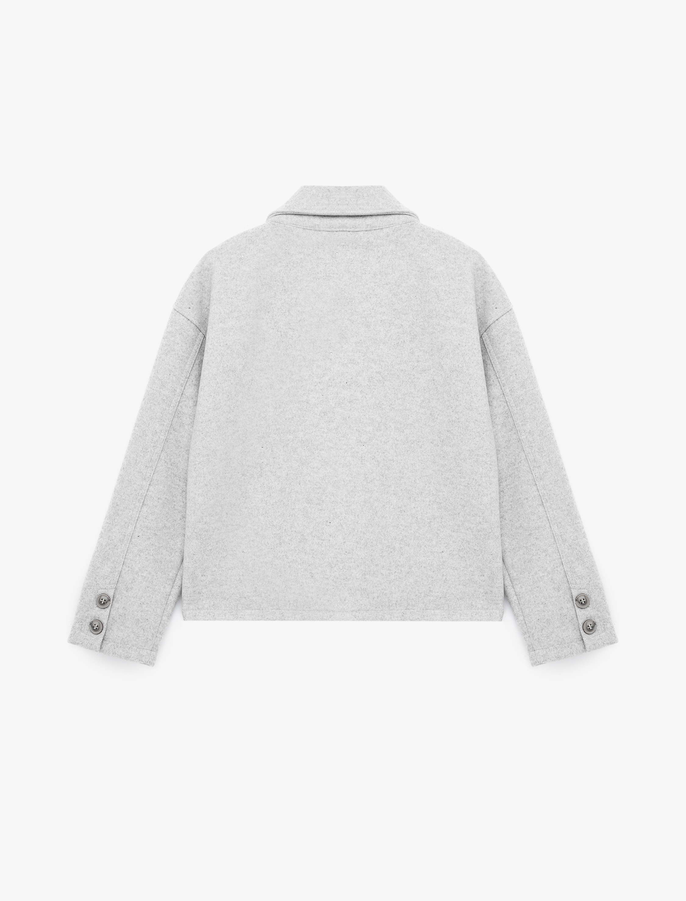   Rahat Kalıp Düğmeli Cepli Uzun Kollu Klasik Yaka Kaşe Sweatshirt