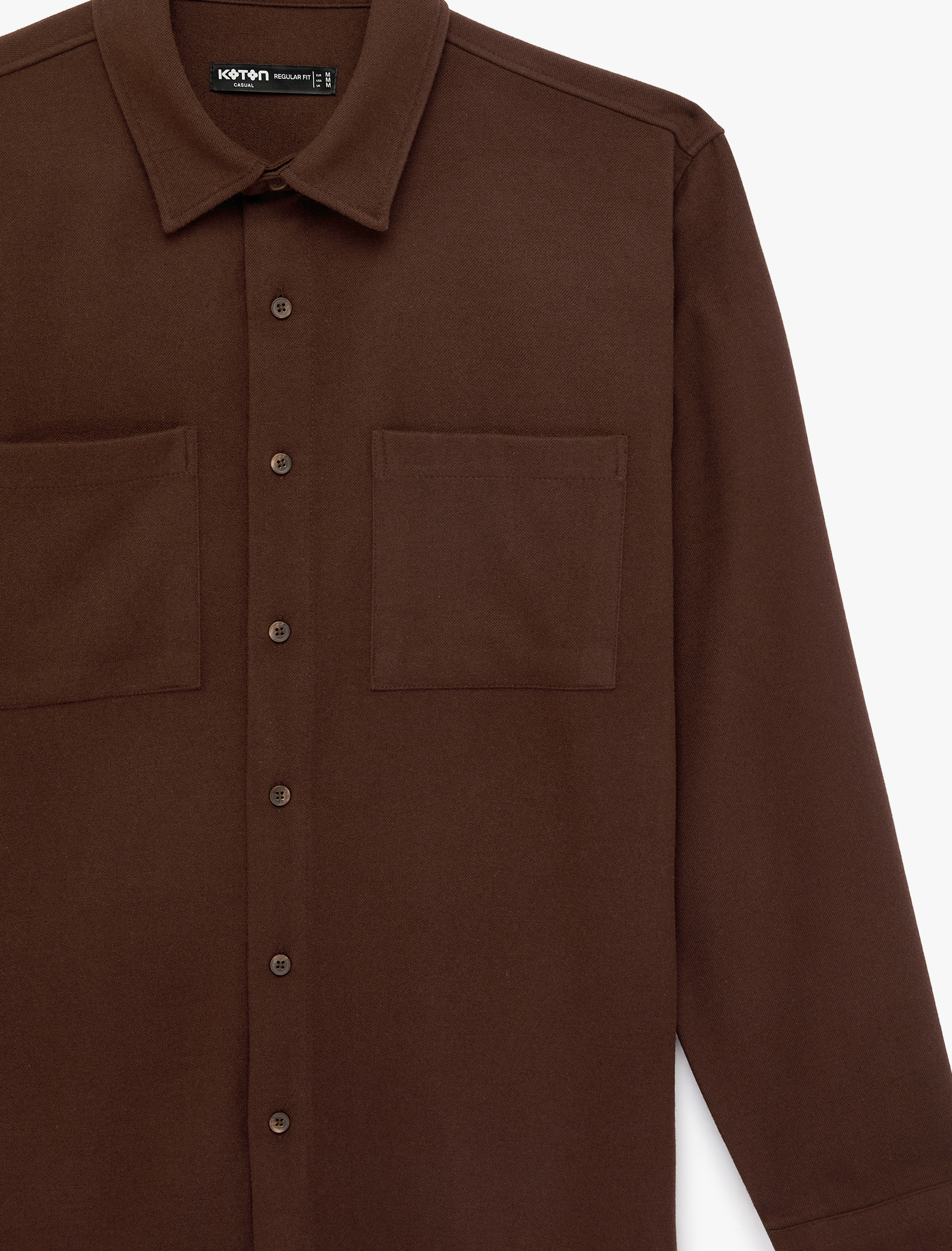   Regular Fit Cepli Klasik Yaka Uzun Kollu Gömlek