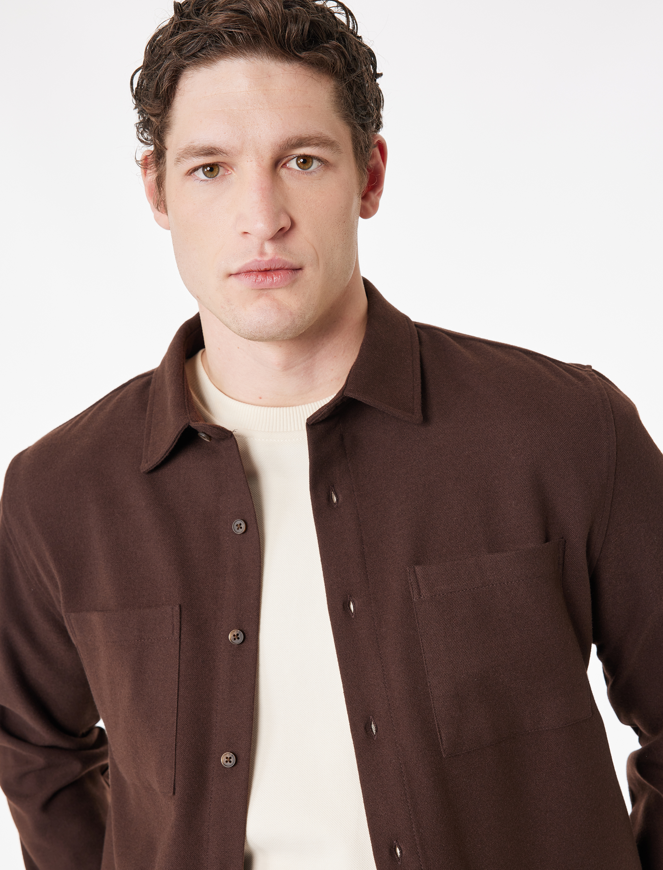   Regular Fit Cepli Klasik Yaka Uzun Kollu Gömlek