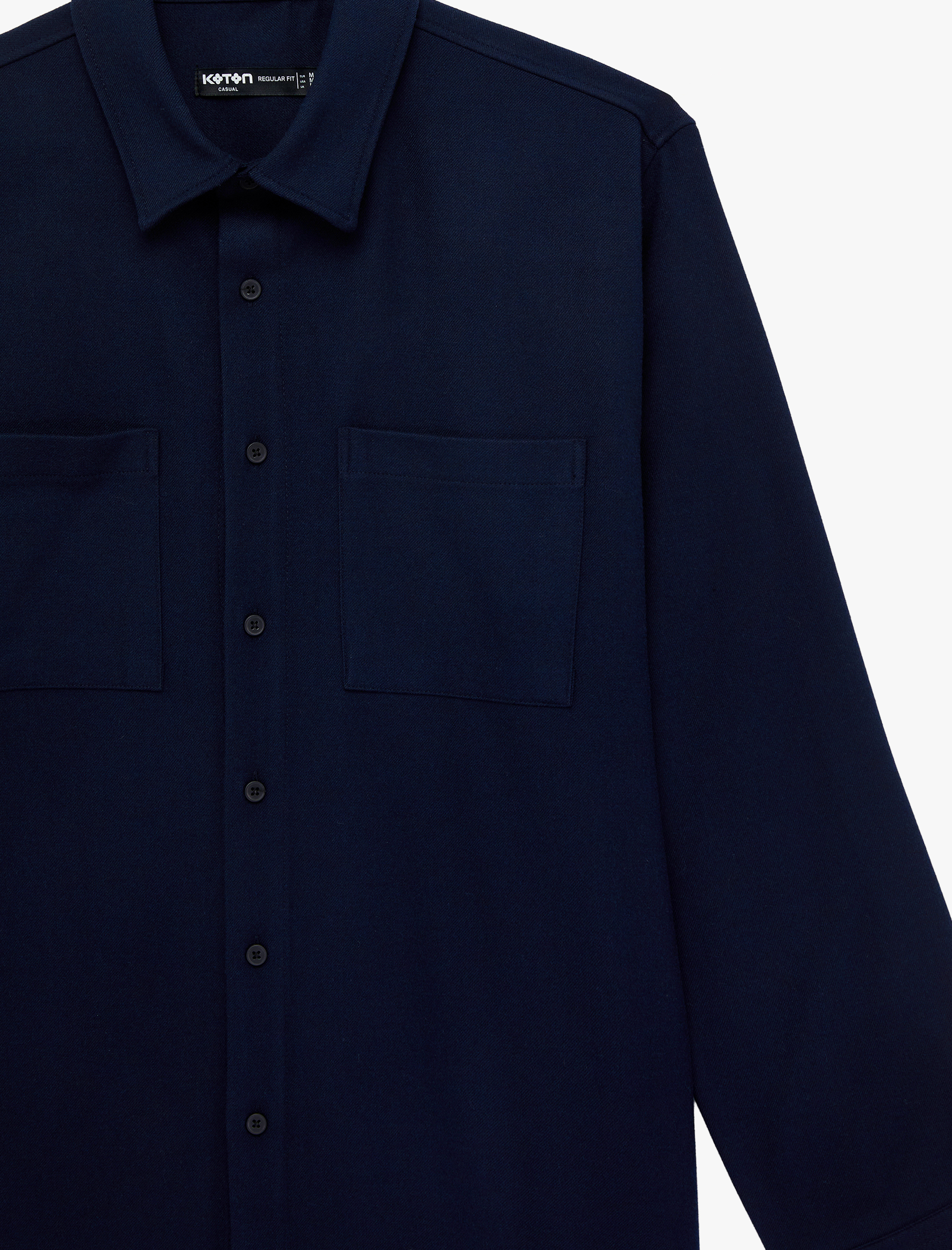   Regular Fit Cepli Klasik Yaka Uzun Kollu Gömlek