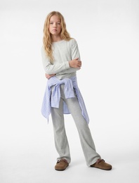 Kaşkorse Yumuşak Dokulu Uzun Kollu Bisiklet Yaka Tişört