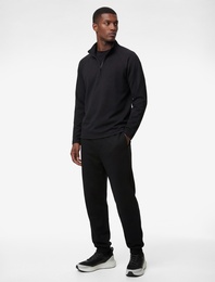 Uzun Kollu Dik Yaka Yarım Fermuarlı Spor Sweatshirt