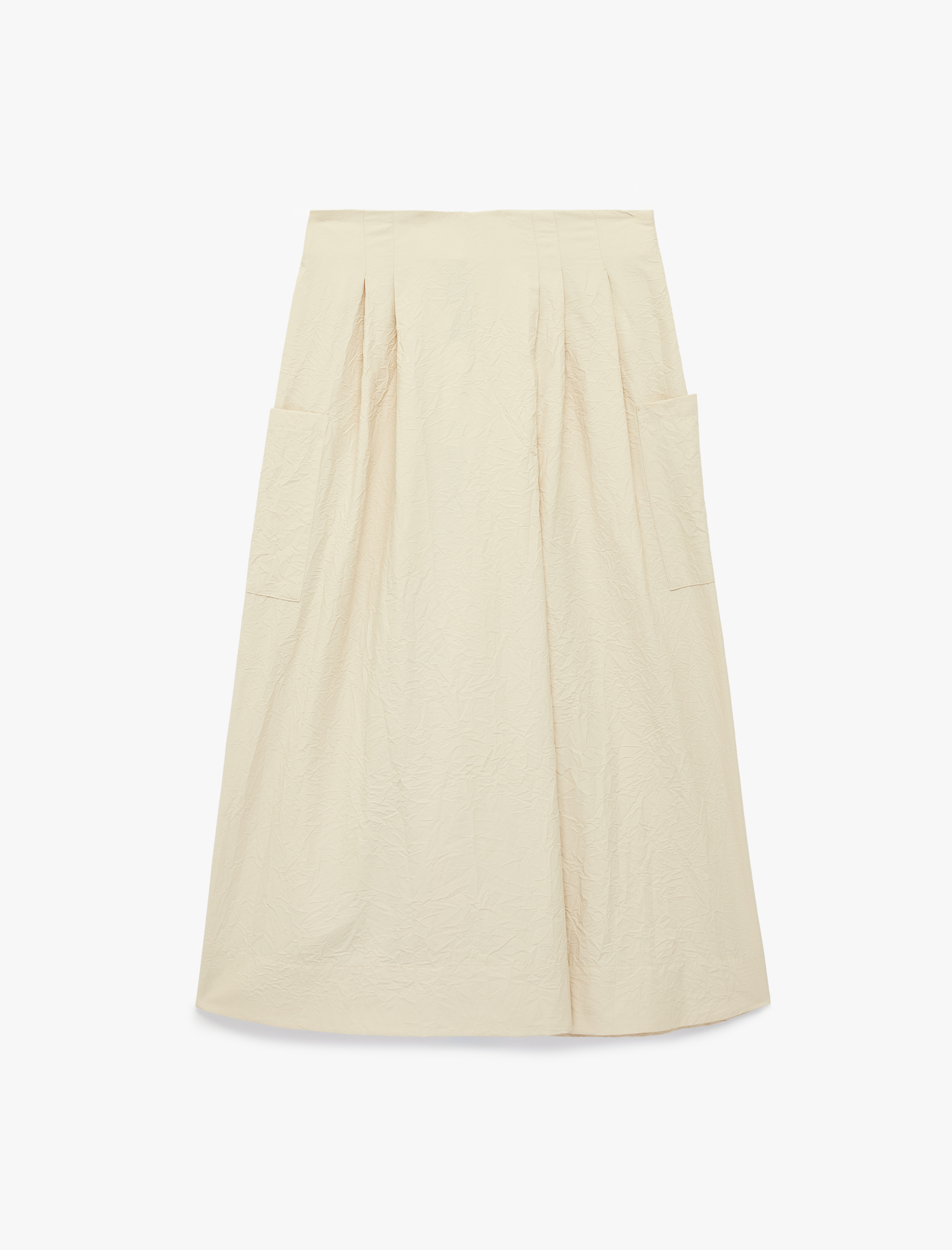   Cepli Pile Detaylı Dokulu Etek Pantolon