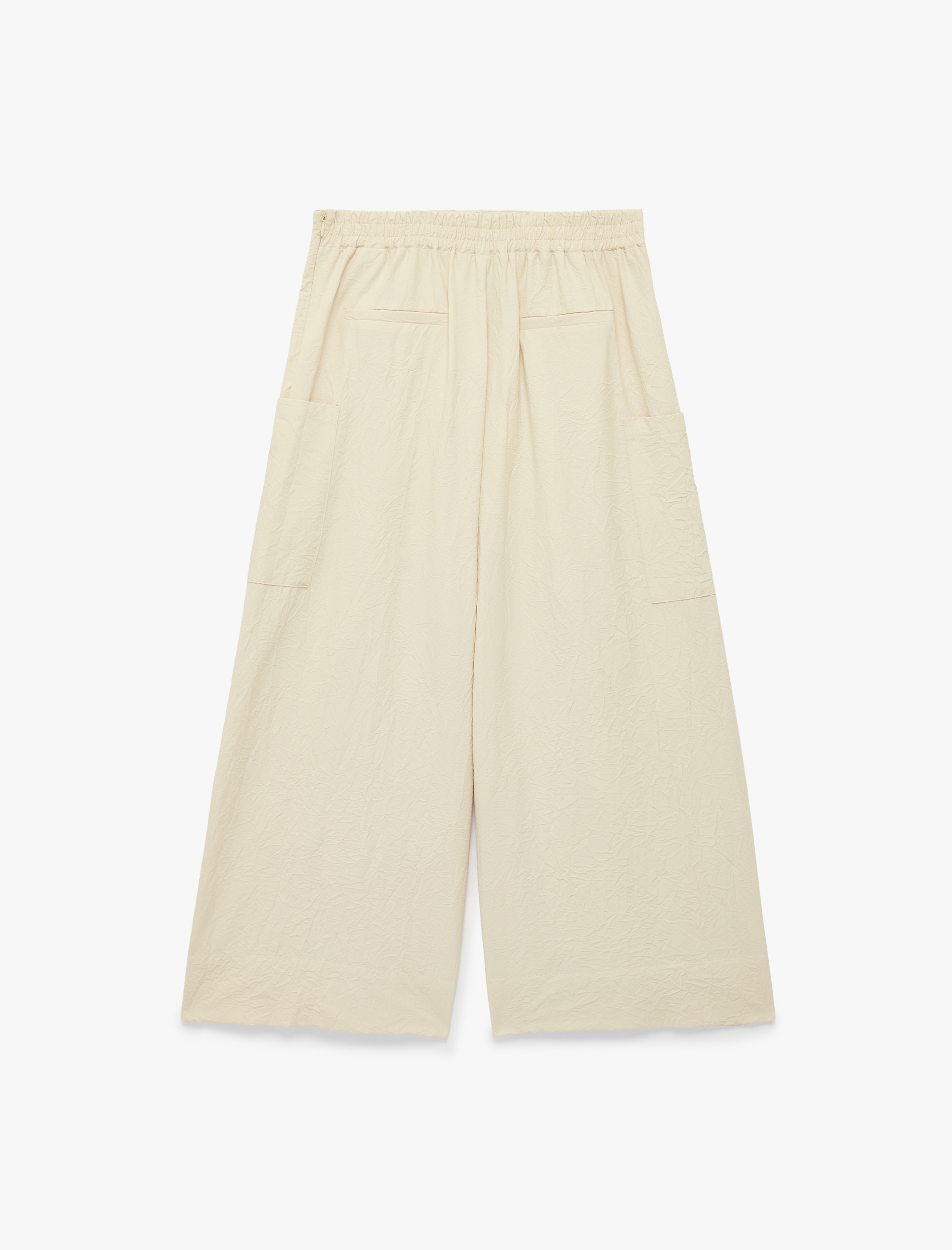   Cepli Pile Detaylı Dokulu Etek Pantolon