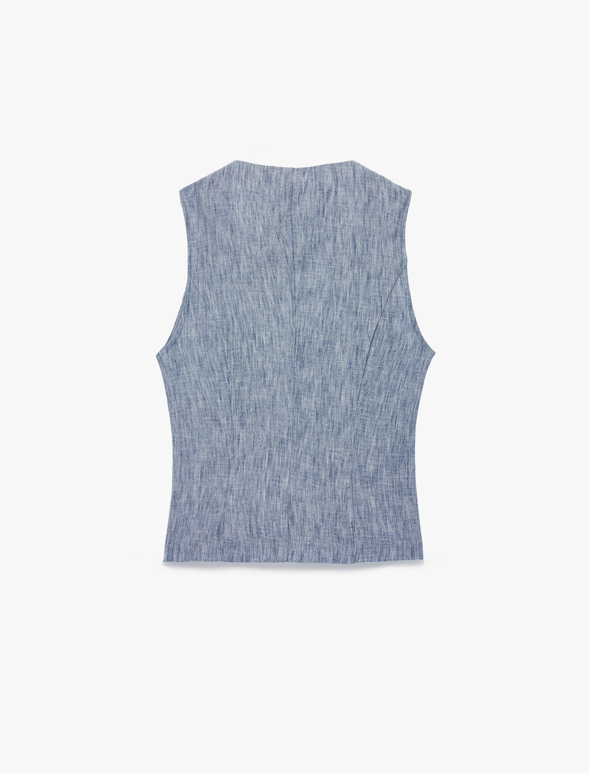   Regular Fit Düğmeli Bisiklet Yaka Kolsuz Yelek