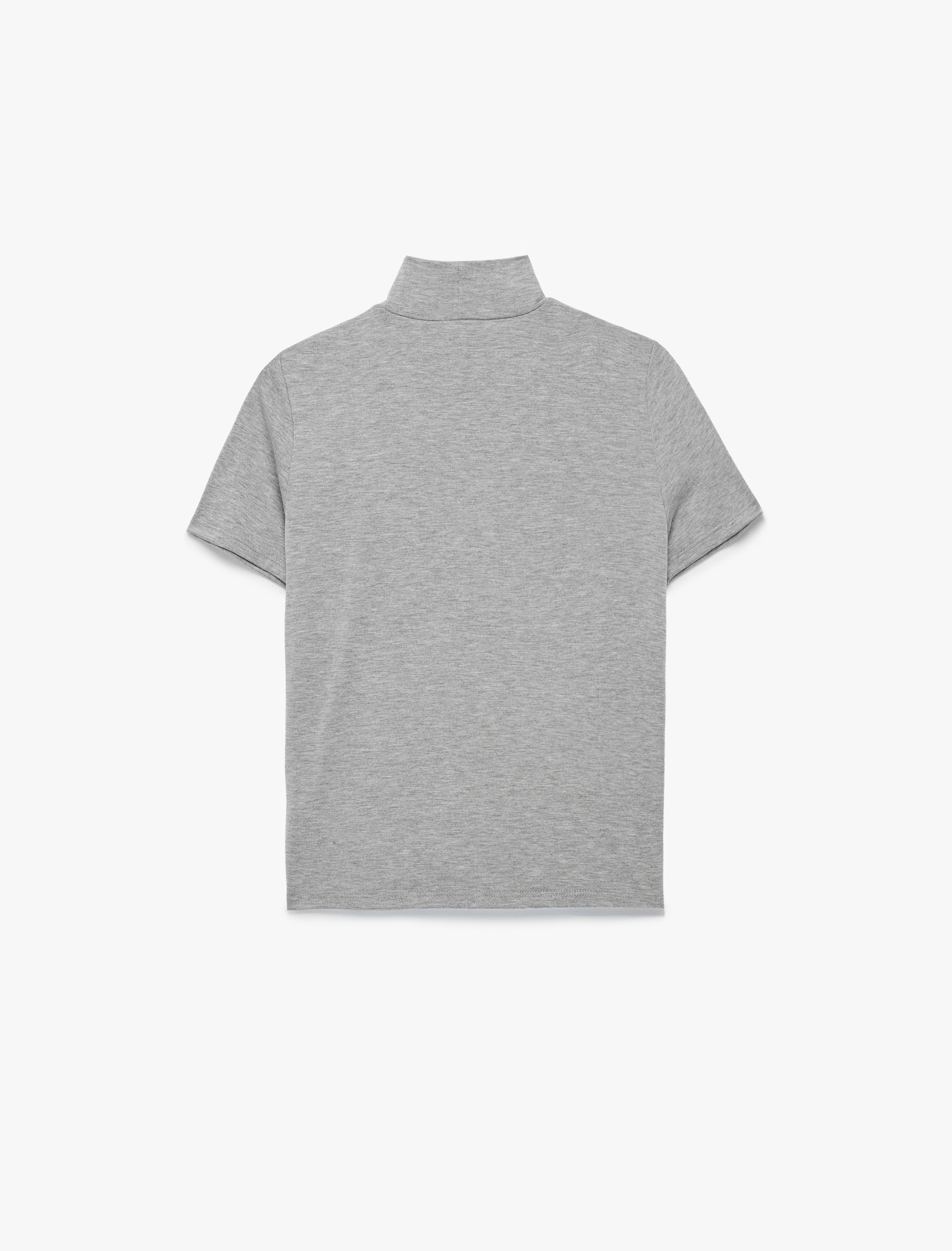   Slim Fit Kısa Kollu Dik Yaka Tişört