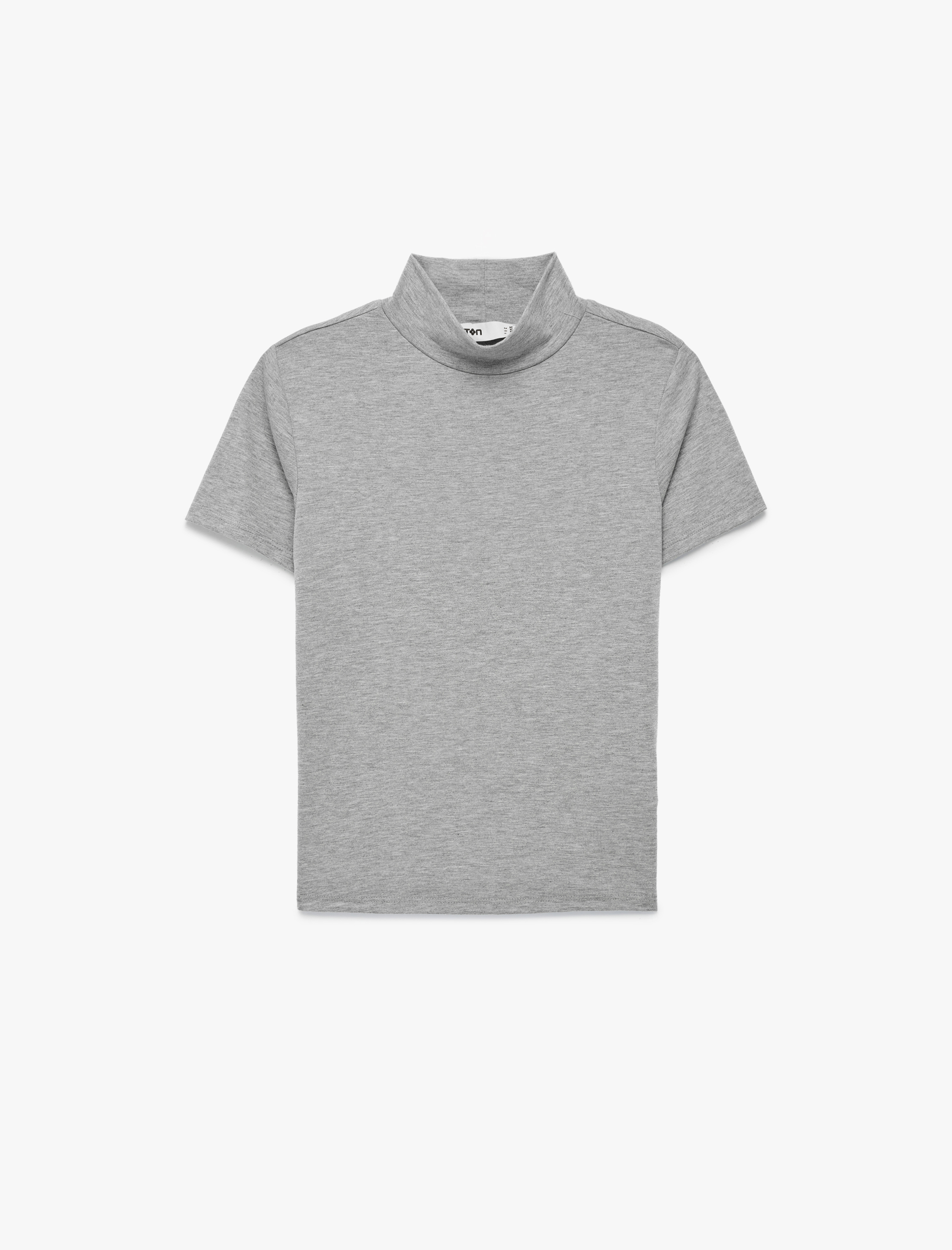   Slim Fit Kısa Kollu Dik Yaka Tişört