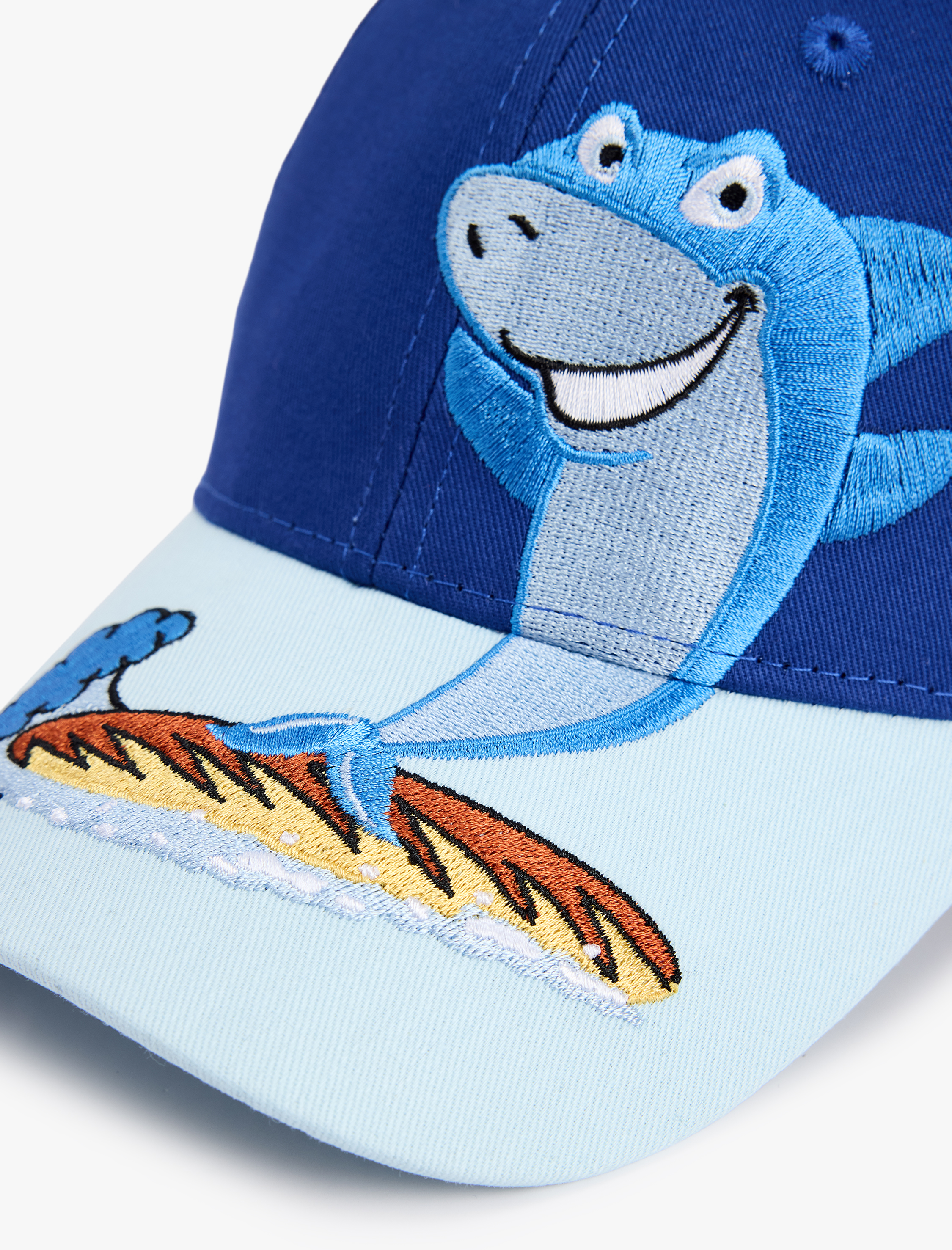  Erkek Çocuk Pamuklu Köpekbalığı Nakış Detaylı Kep Şapka