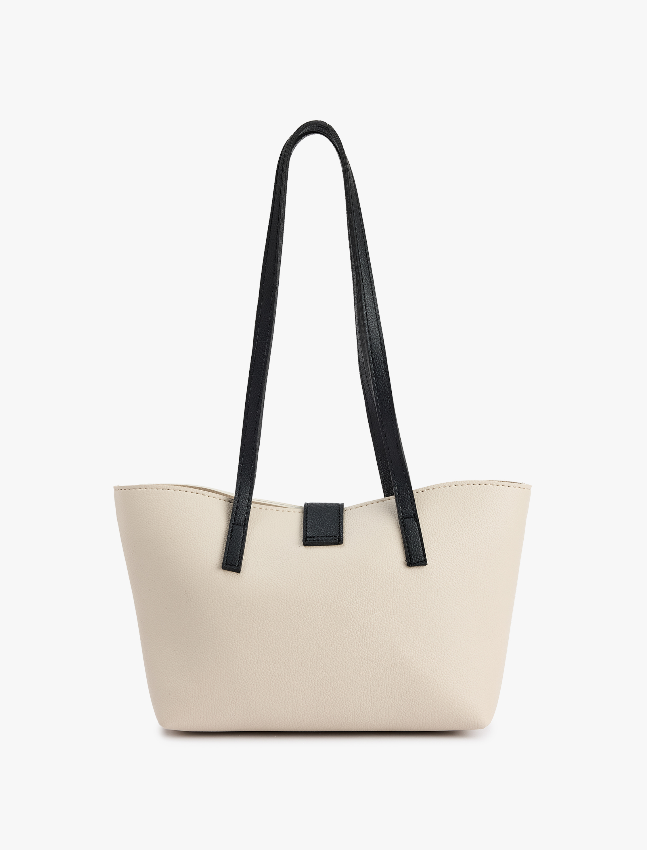  Kadın Metal Aksesuarlı Saplı Suni Deri Tote Çanta