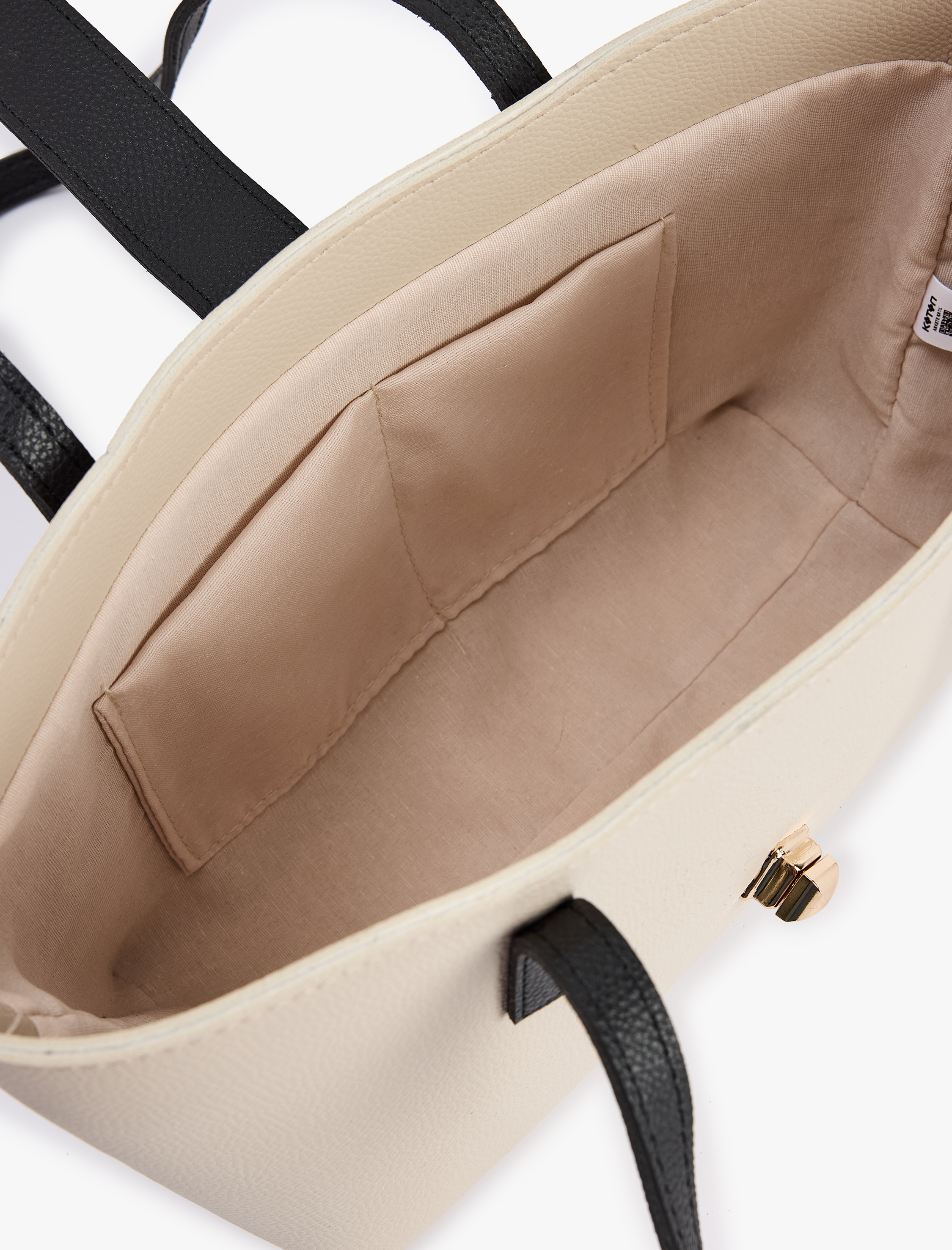  Kadın Metal Aksesuarlı Saplı Suni Deri Tote Çanta