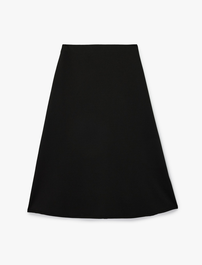  Krep Scuba Kumaş Midi Boy A Kesim Etek