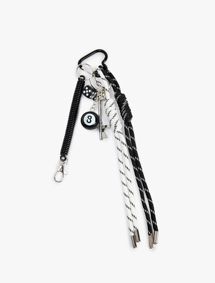 Kadın Zar Charmlı Bağcıklı Sallantılı Anahtarlık