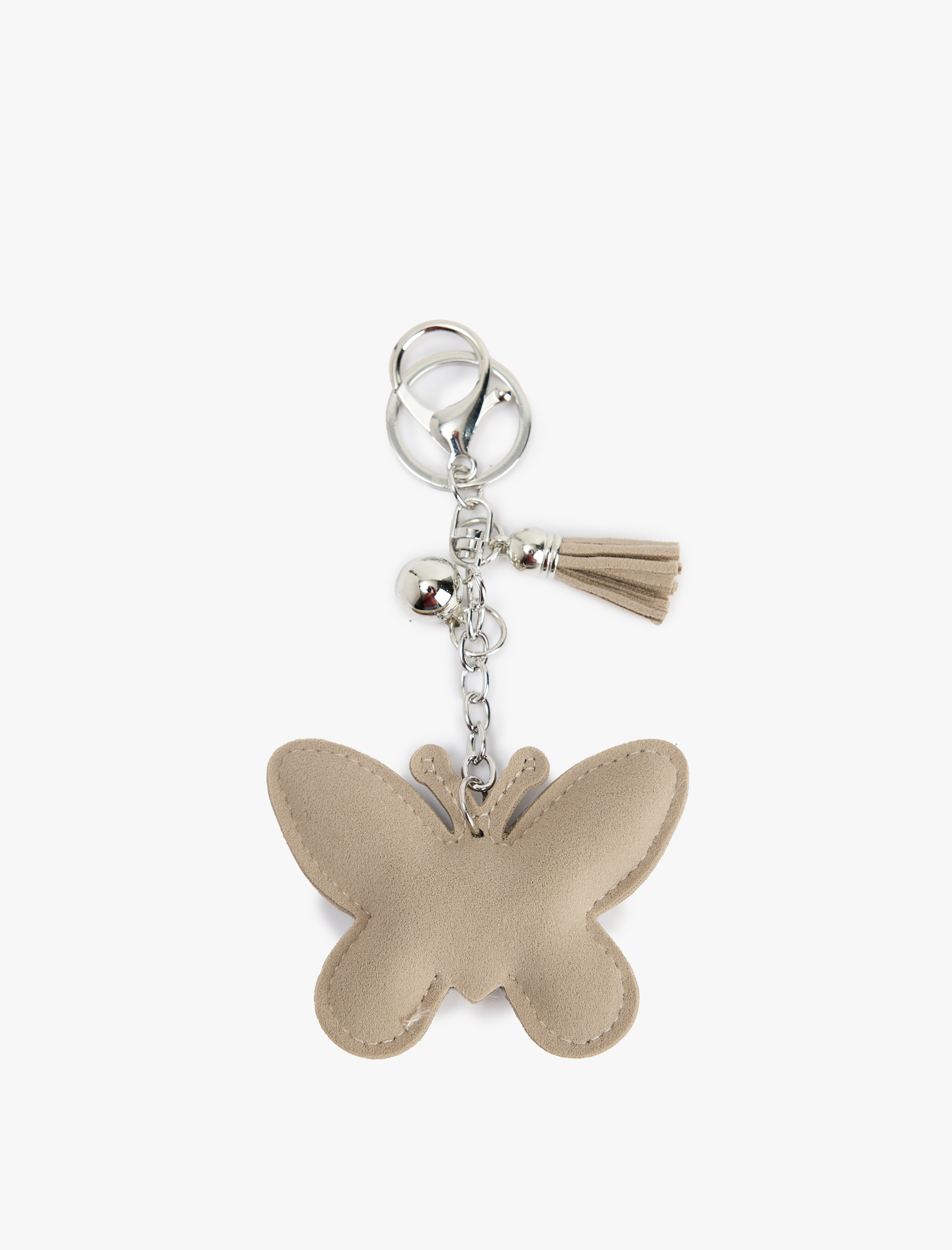  Kadın Taşlı Kelebek Detaylı Metal Anahtarlık