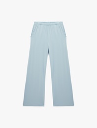 Beli Lastikli Cepli Viskon Pijama Altı