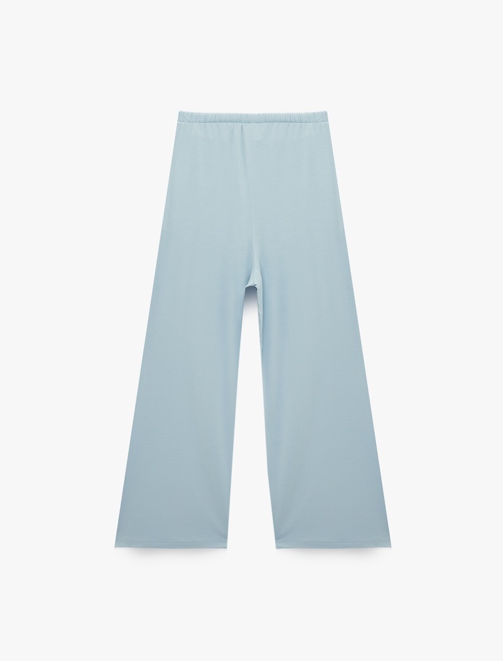  Beli Lastikli Cepli Viskon Pijama Altı