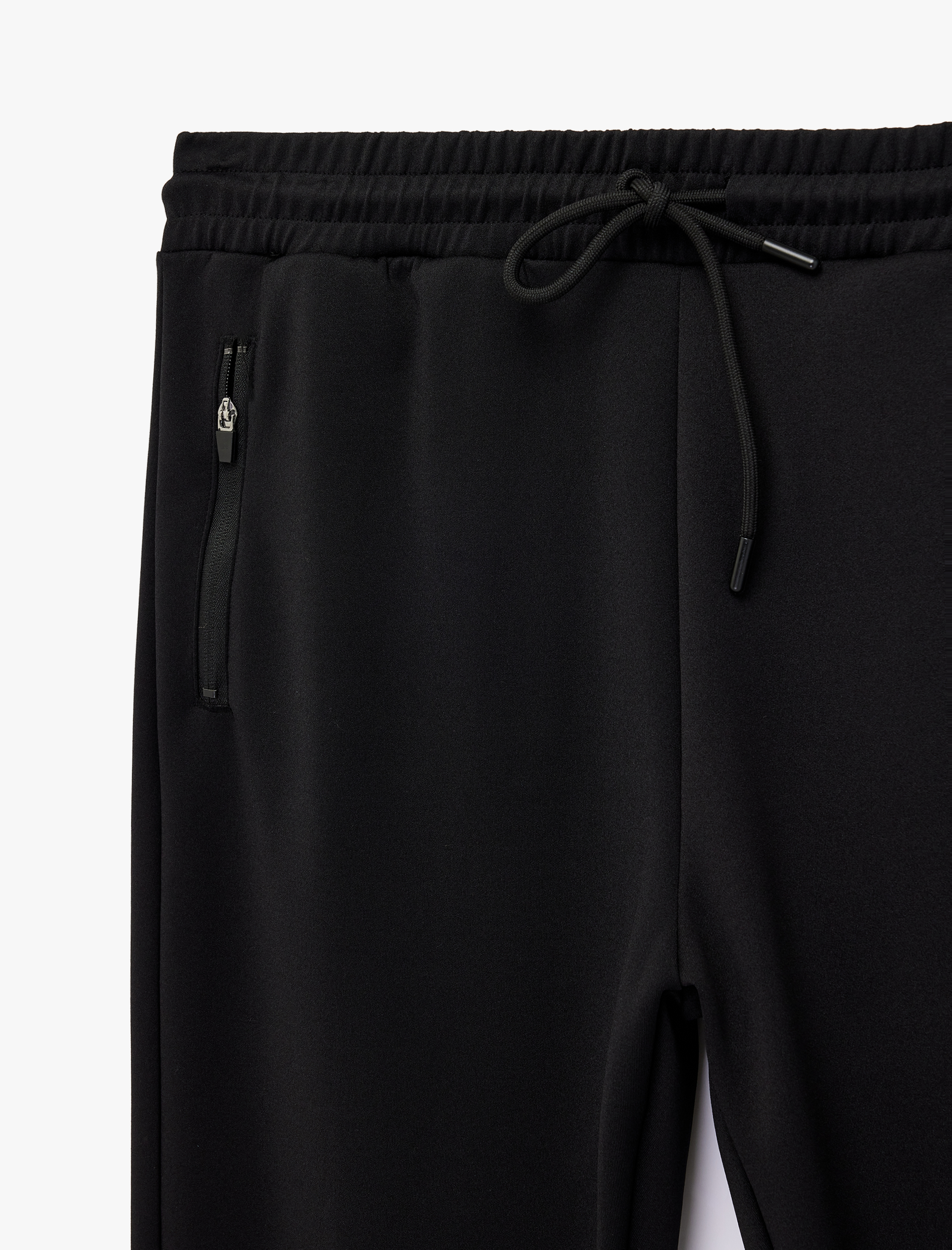   Lastikli Paça Scuba Kumaş Fermuarlı Cepli Beli Bağcıklı Jogger Spor Eşofman Altı