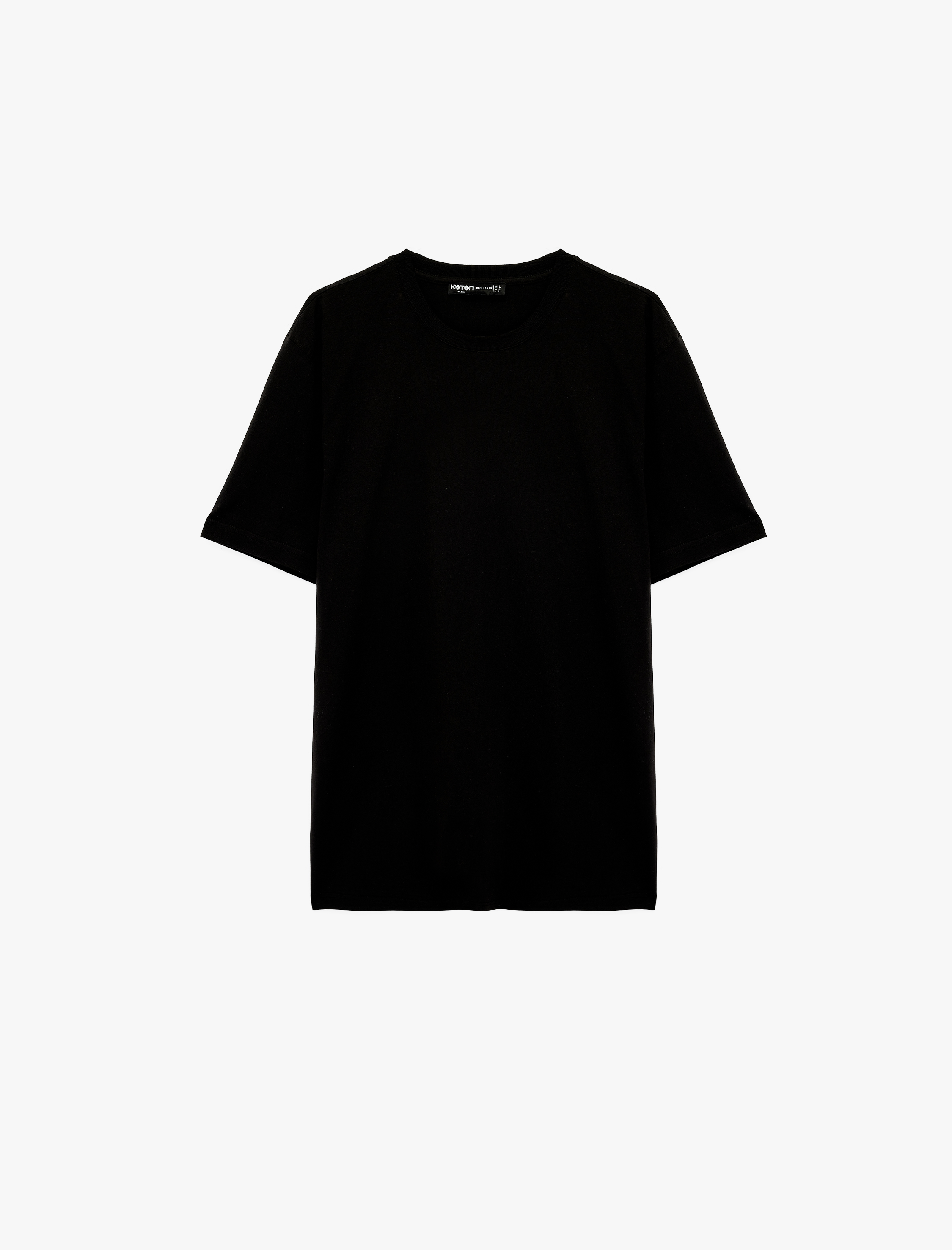   Regular Fit Kısa Kollu Bisiklet Yaka Pamuklu Basic Tişört