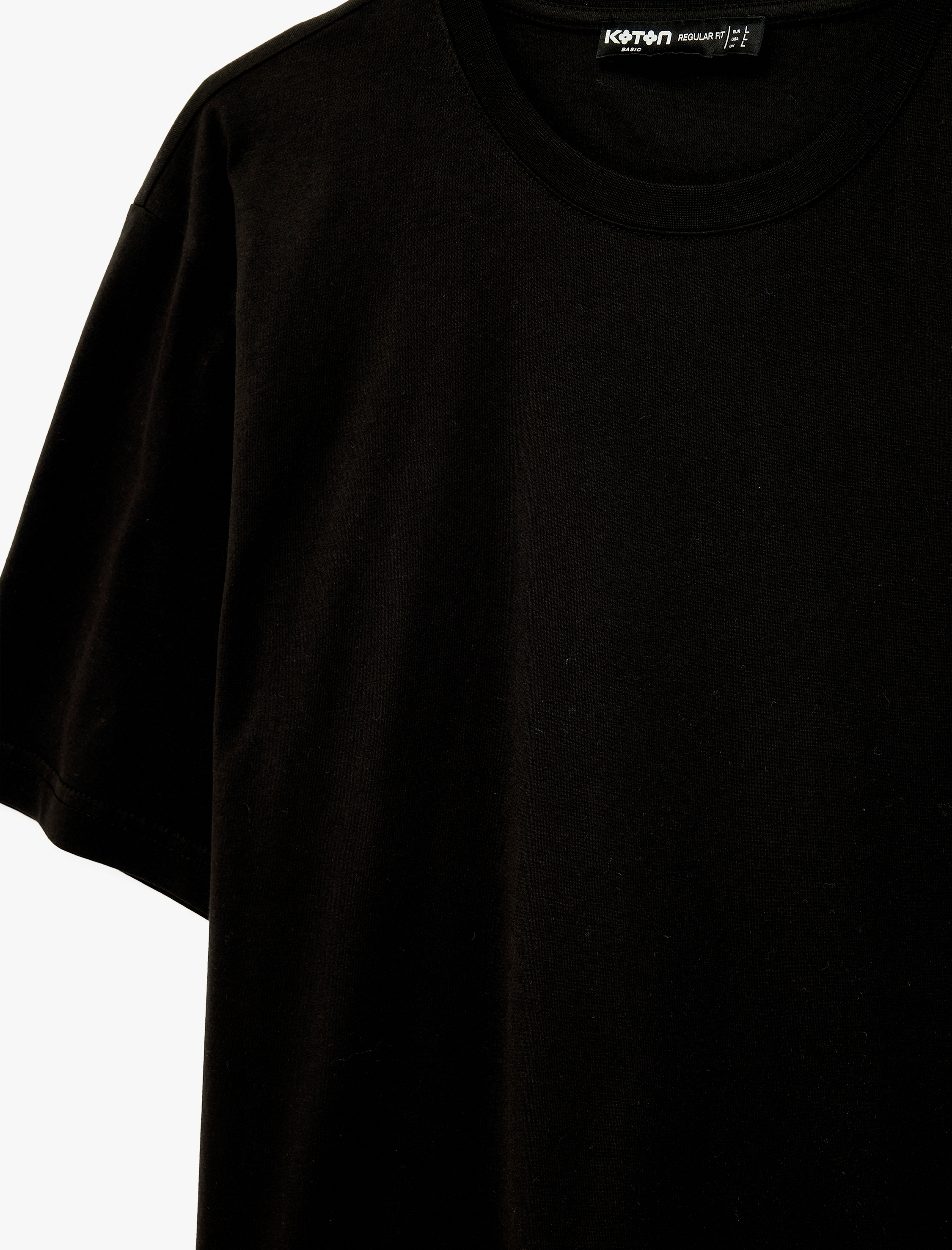   Regular Fit Kısa Kollu Bisiklet Yaka Pamuklu Basic Tişört