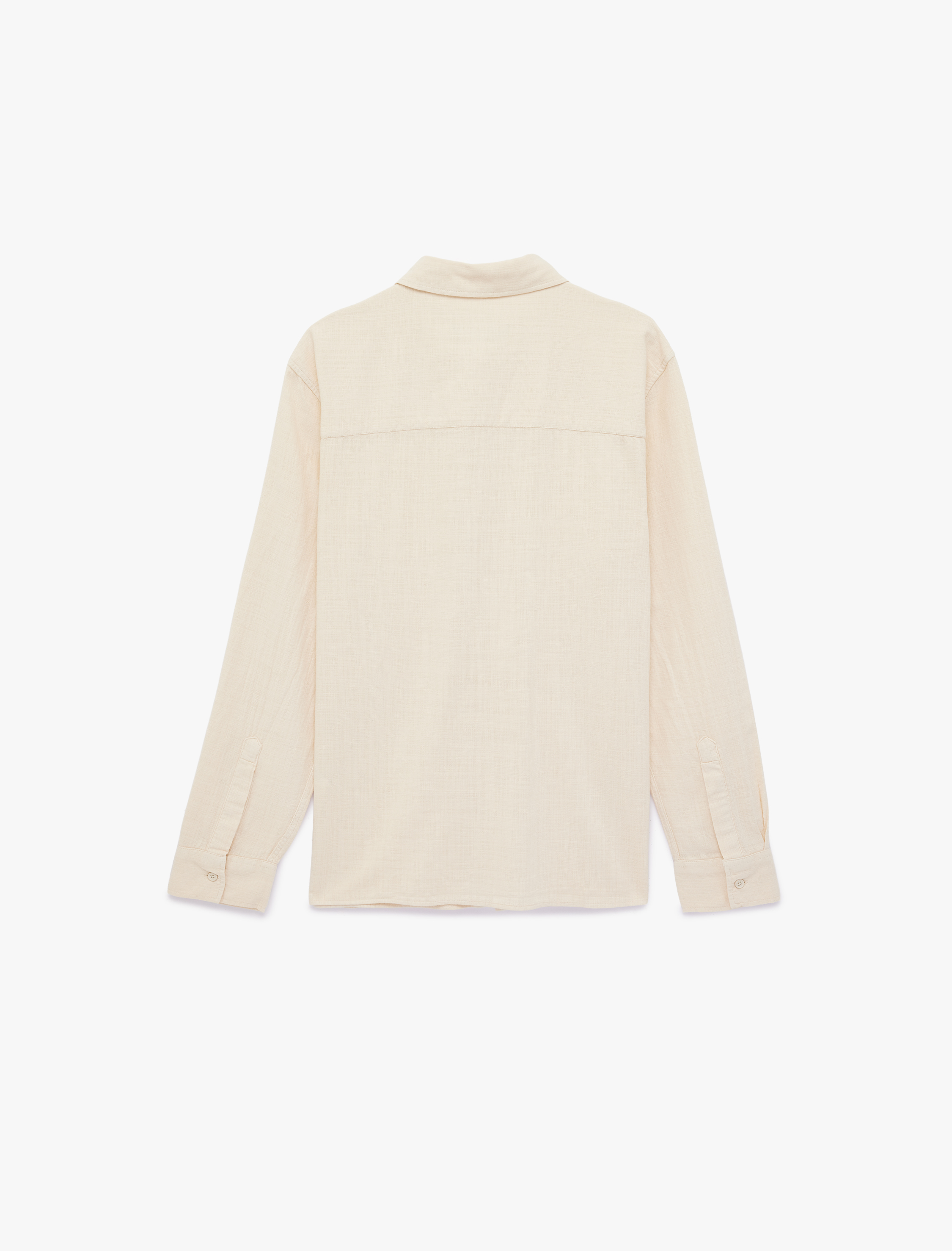   Regular Fit Pamuklu Klasik Yaka Düğmeli Uzun Kollu Gömlek