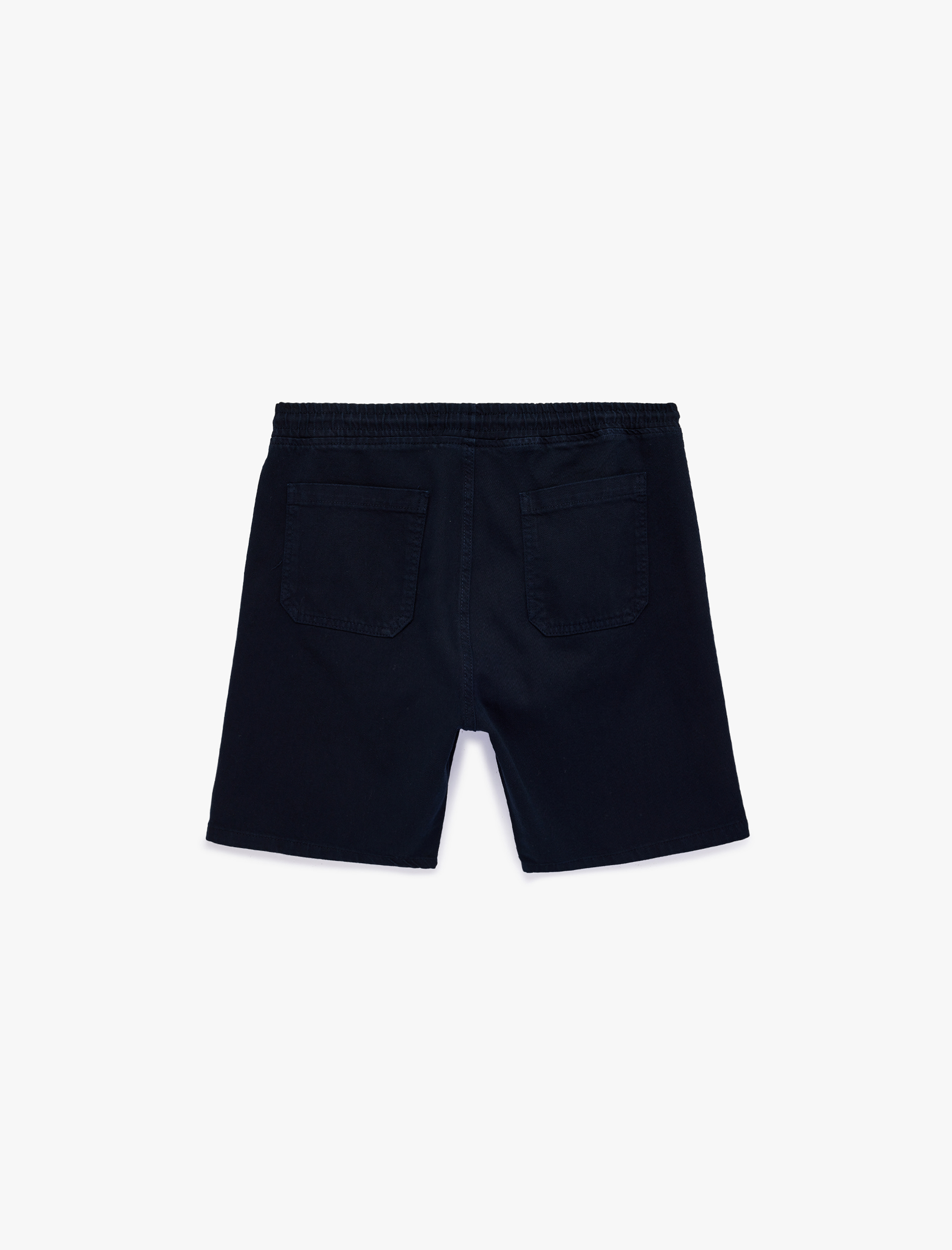   Pamuklu Cepli Bermuda Oversize Beli Bağcıklı Baggy Jean Şort