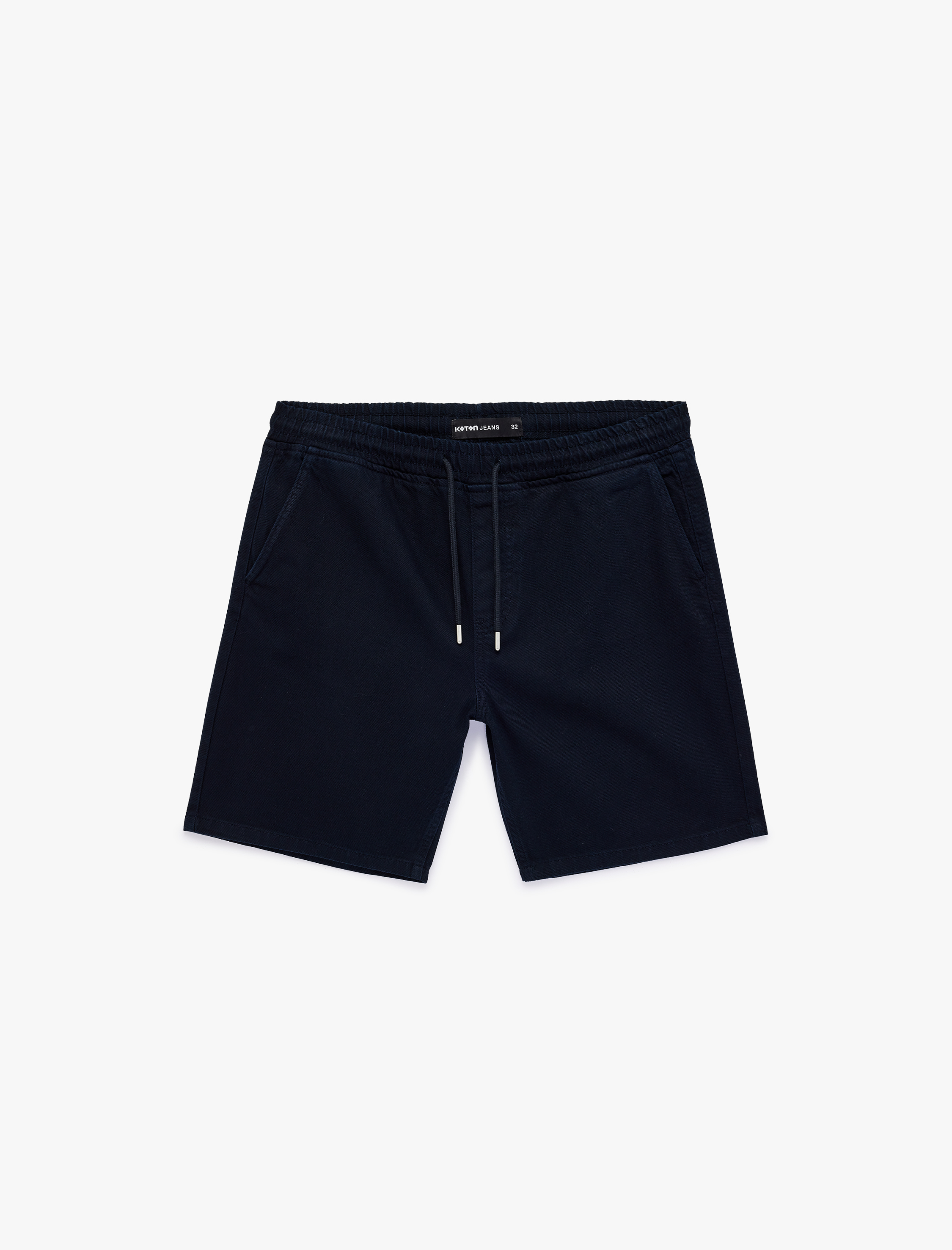   Pamuklu Cepli Bermuda Oversize Beli Bağcıklı Baggy Jean Şort