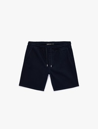 Pamuklu Cepli Bermuda Oversize Beli Bağcıklı Baggy Jean Şort