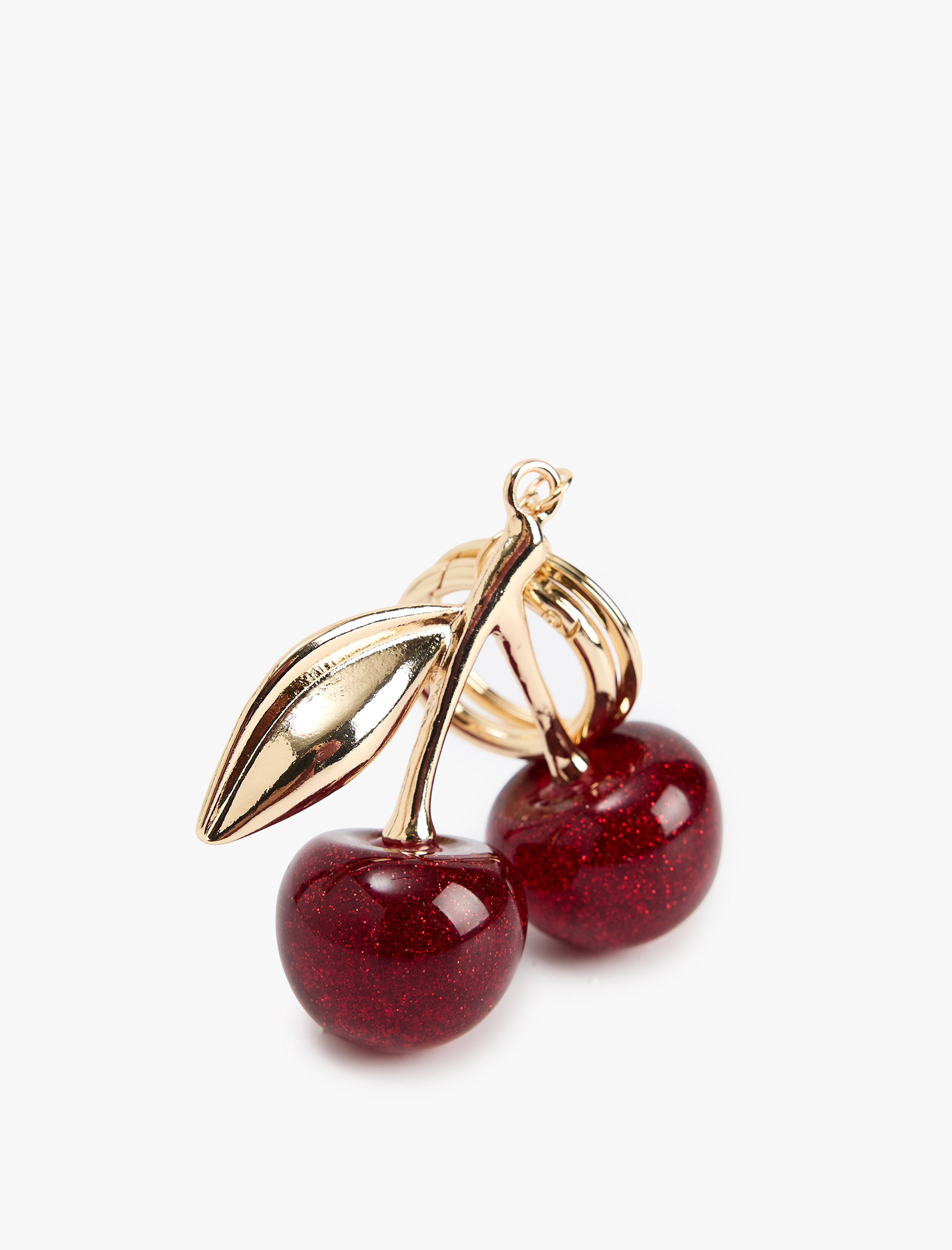  Kadın Kiraz Charmlı Sallantılı Metal Anahtarlık