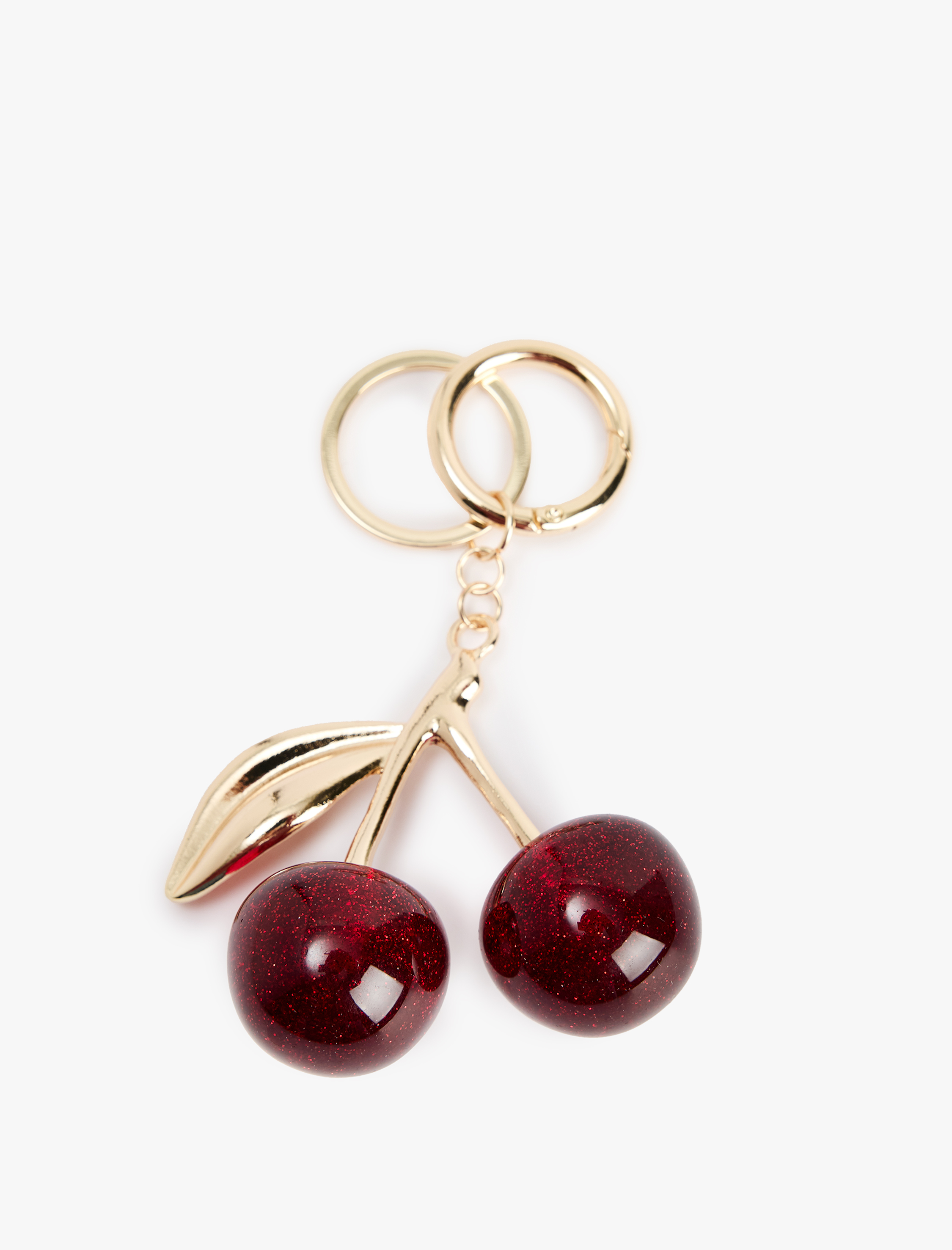  Kadın Kiraz Charmlı Sallantılı Metal Anahtarlık