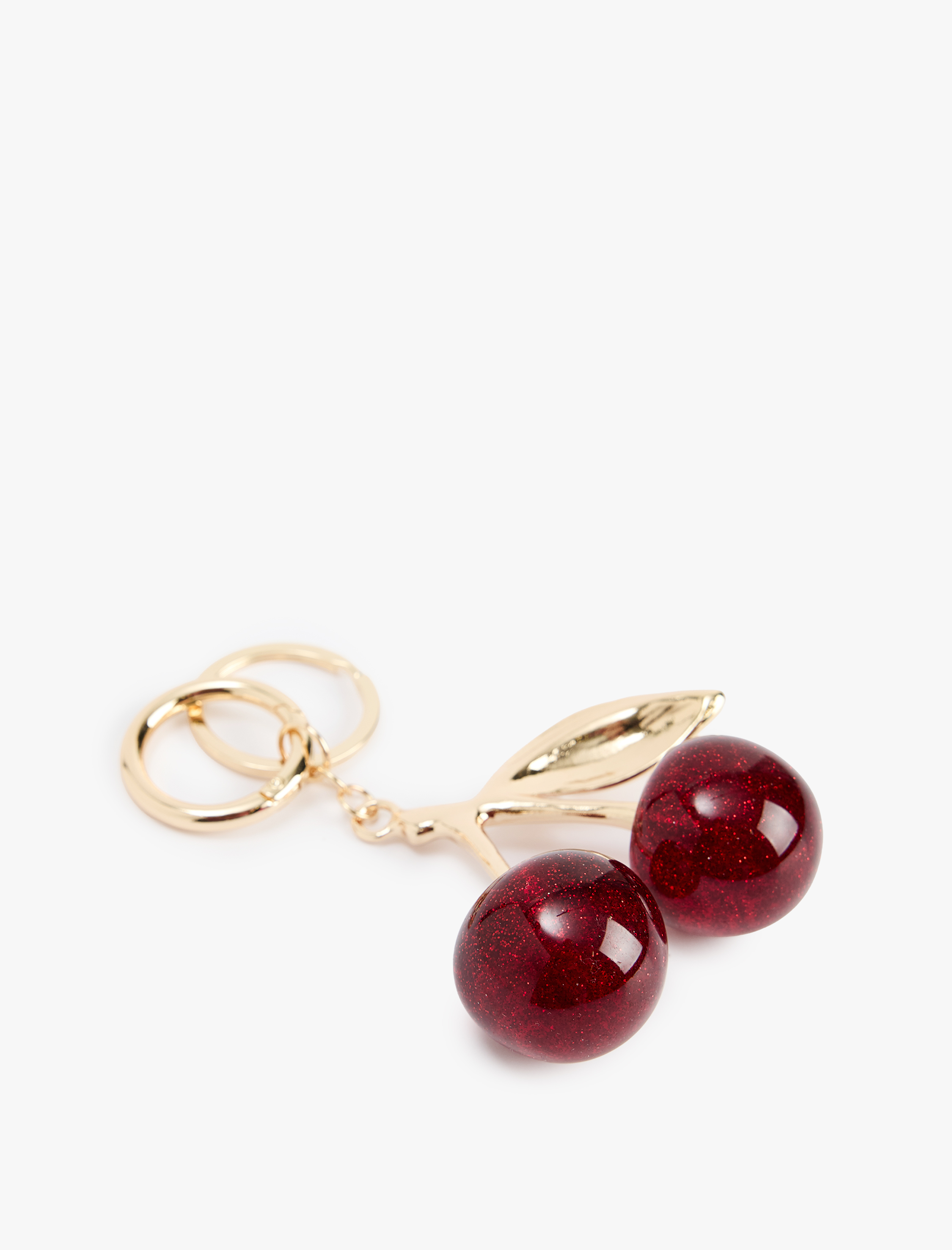  Kadın Kiraz Charmlı Sallantılı Metal Anahtarlık