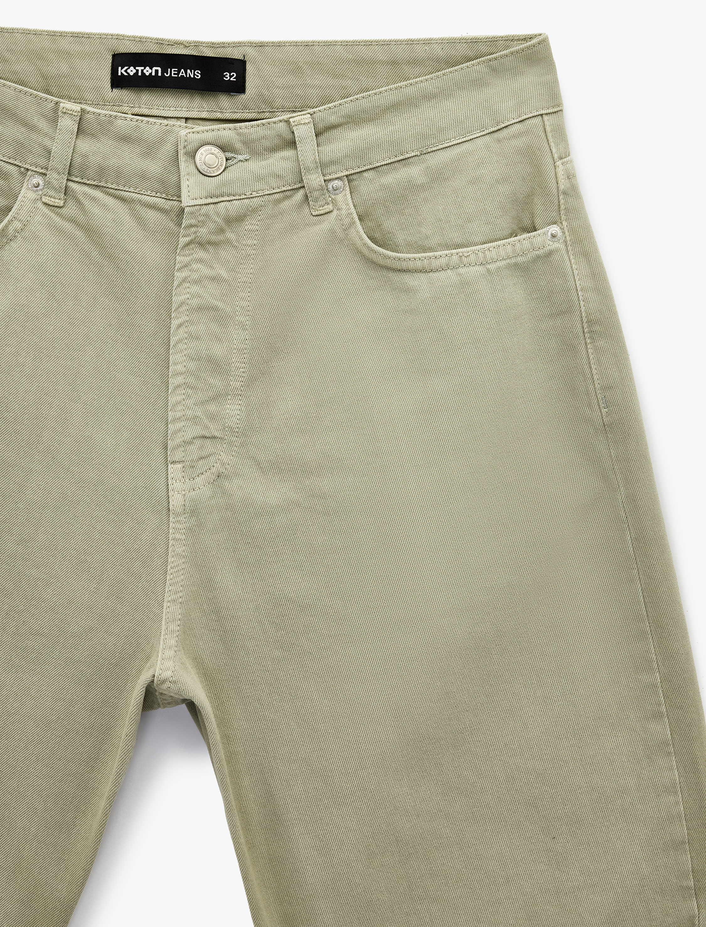   Pamuklu Cepli Rahat Kalıp Normal Bel Jean Şort