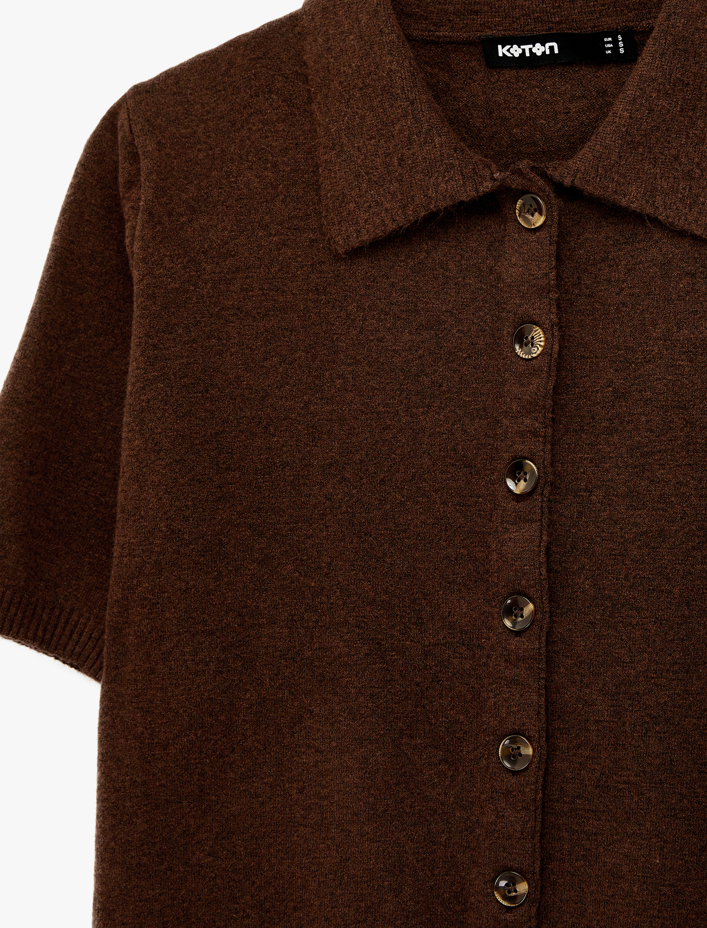   Kısa Kollu Düğmeli Polo Yaka Hırka