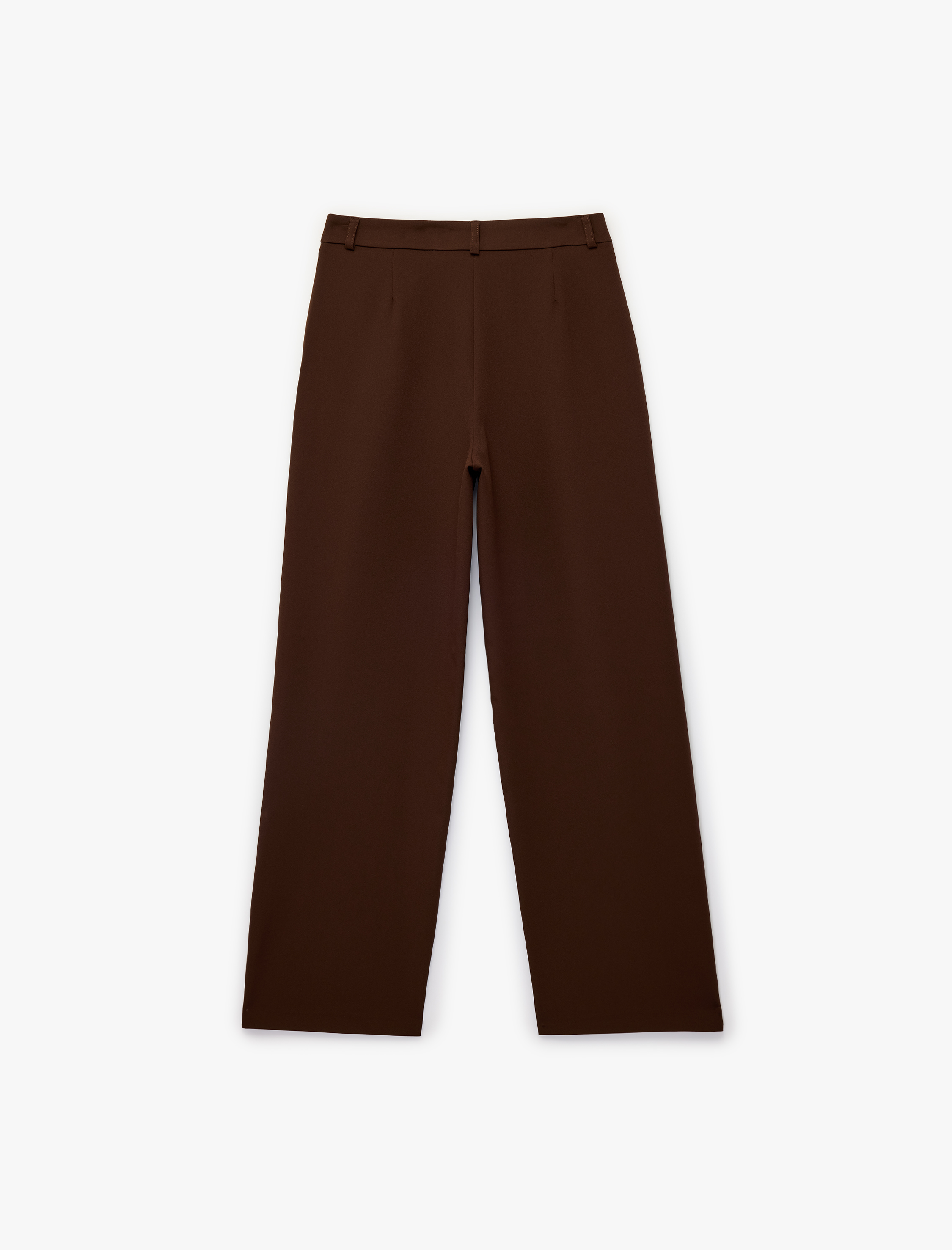   Cep Detaylı Yüksek Bel Pileli Palazzo Pantolon