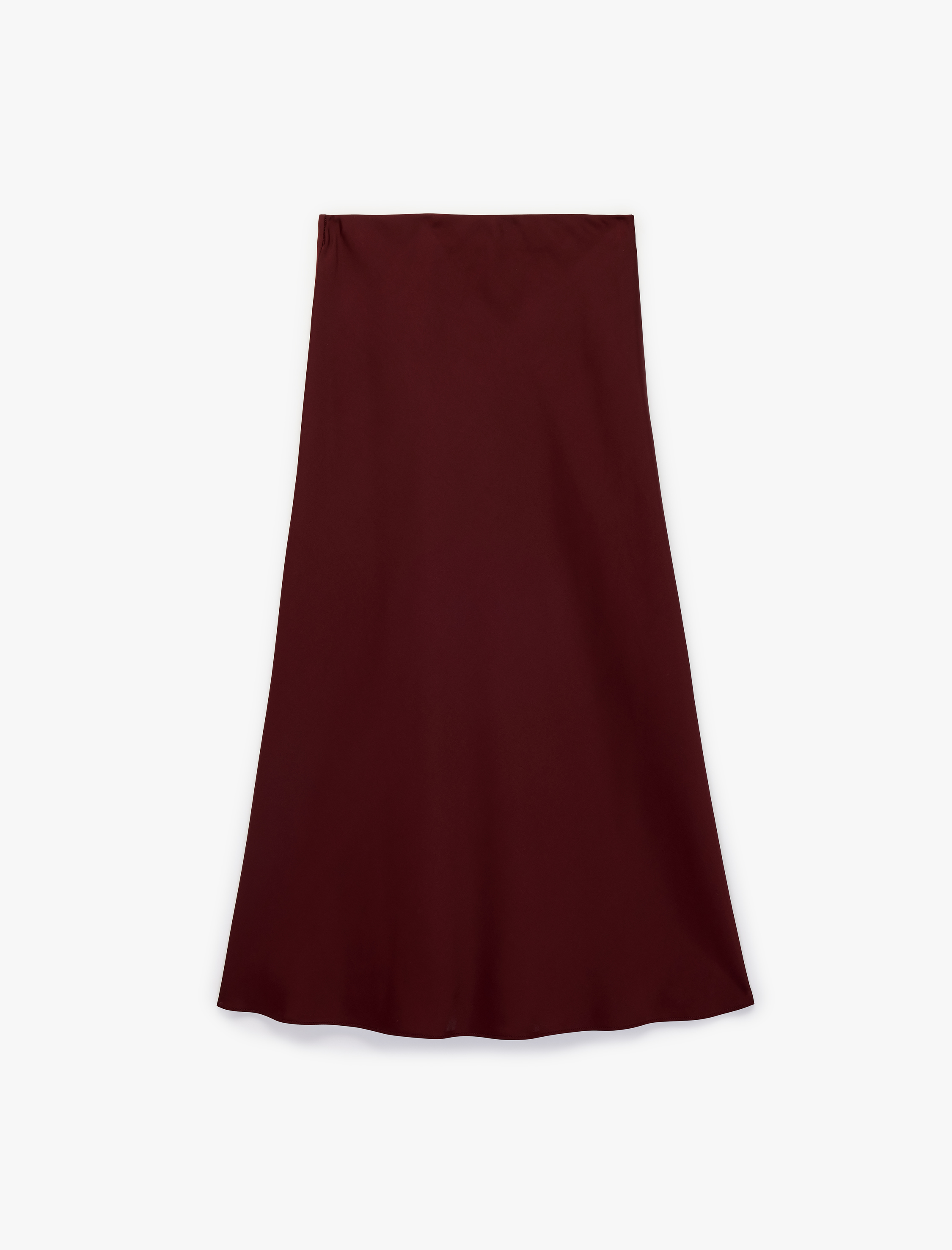   Normal Bel Midi Saten Çan Etek