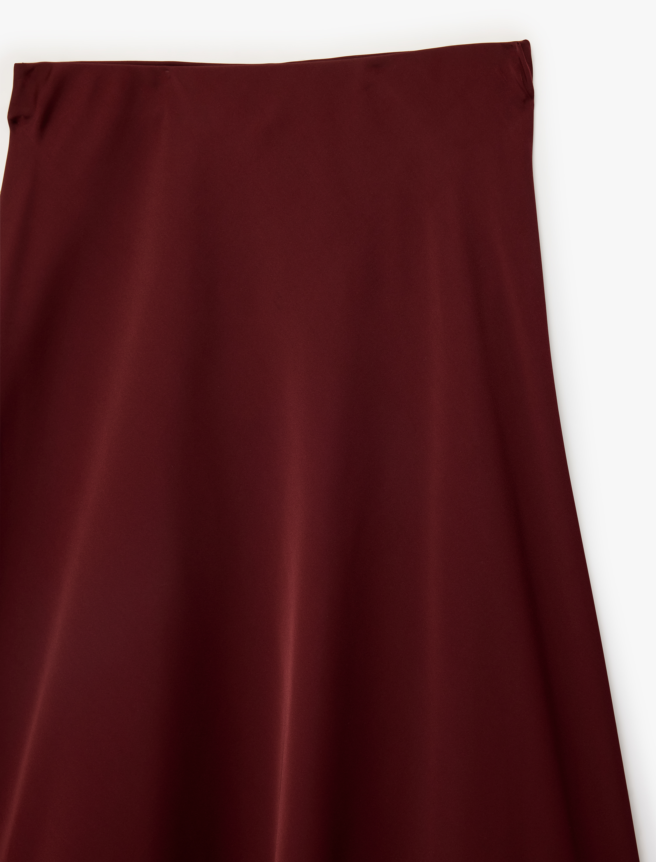   Normal Bel Midi Saten Çan Etek