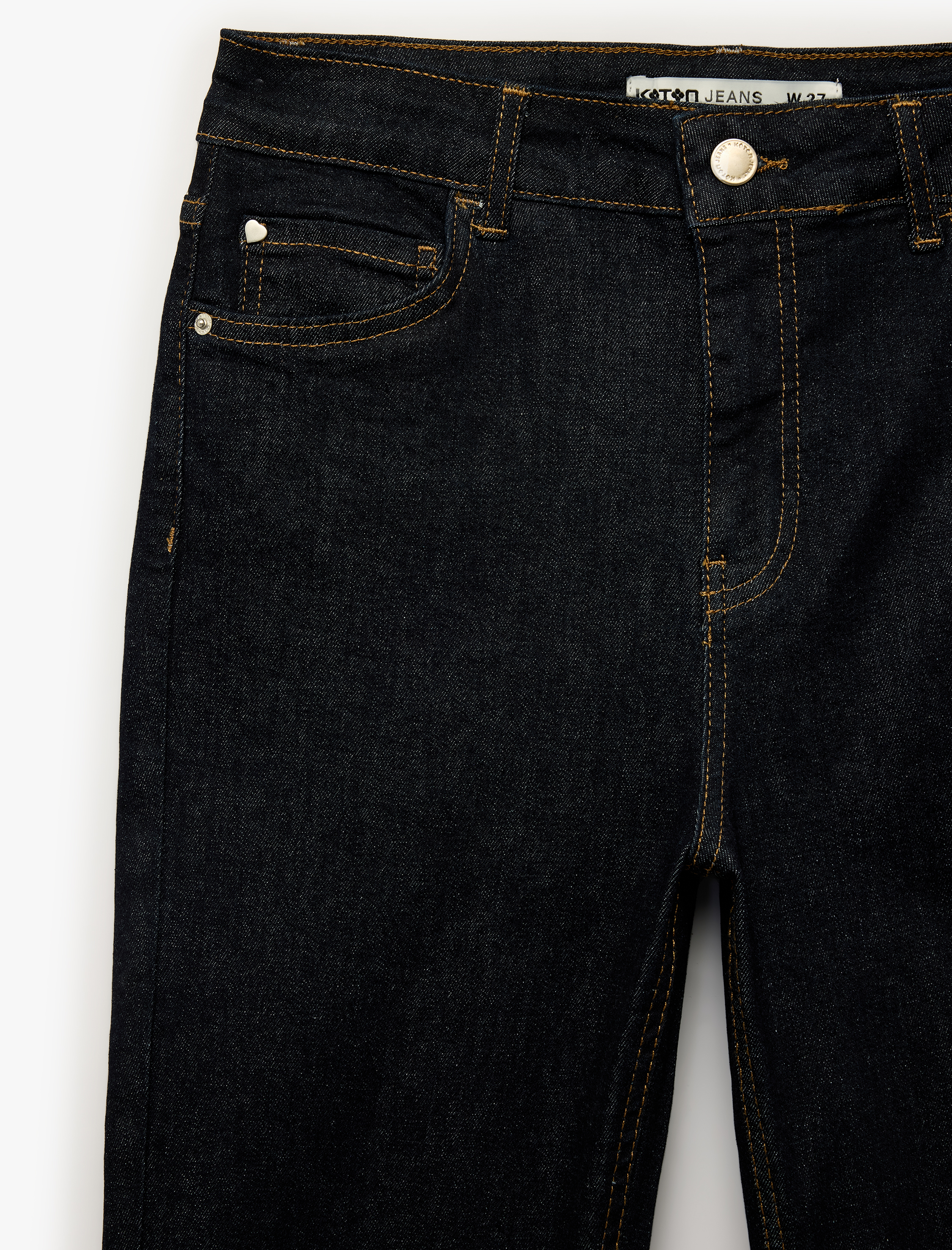   Dar Kesim İspanyol Paça Pamuklu Denim Pantolon - Flare Jeans