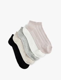 Pamuklu Dokulu 5'li Patik Çorap Seti