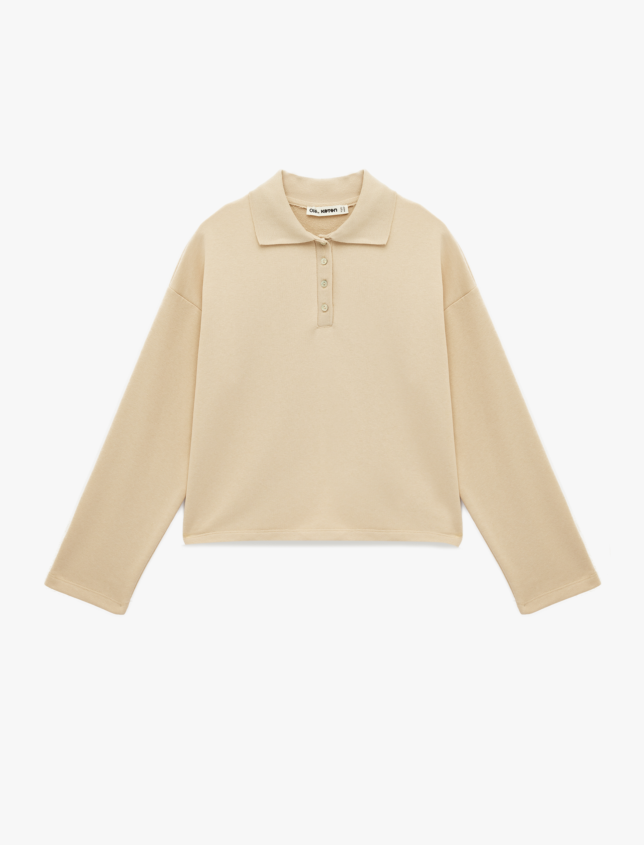   Rahat Kalıp Uzun Kollu Düğmeli Polo Yaka Tişört