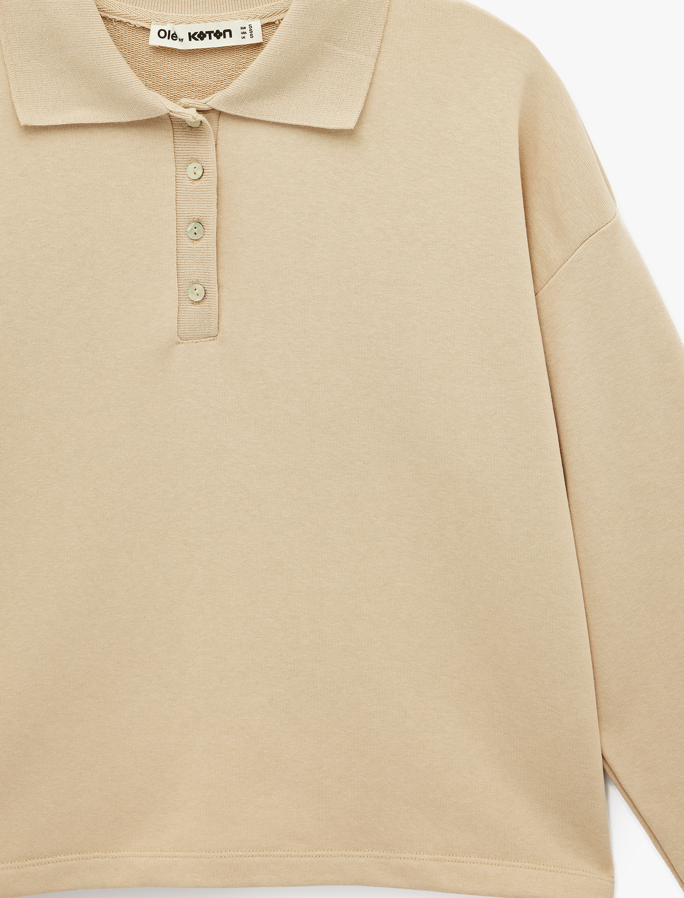   Rahat Kalıp Uzun Kollu Düğmeli Polo Yaka Tişört