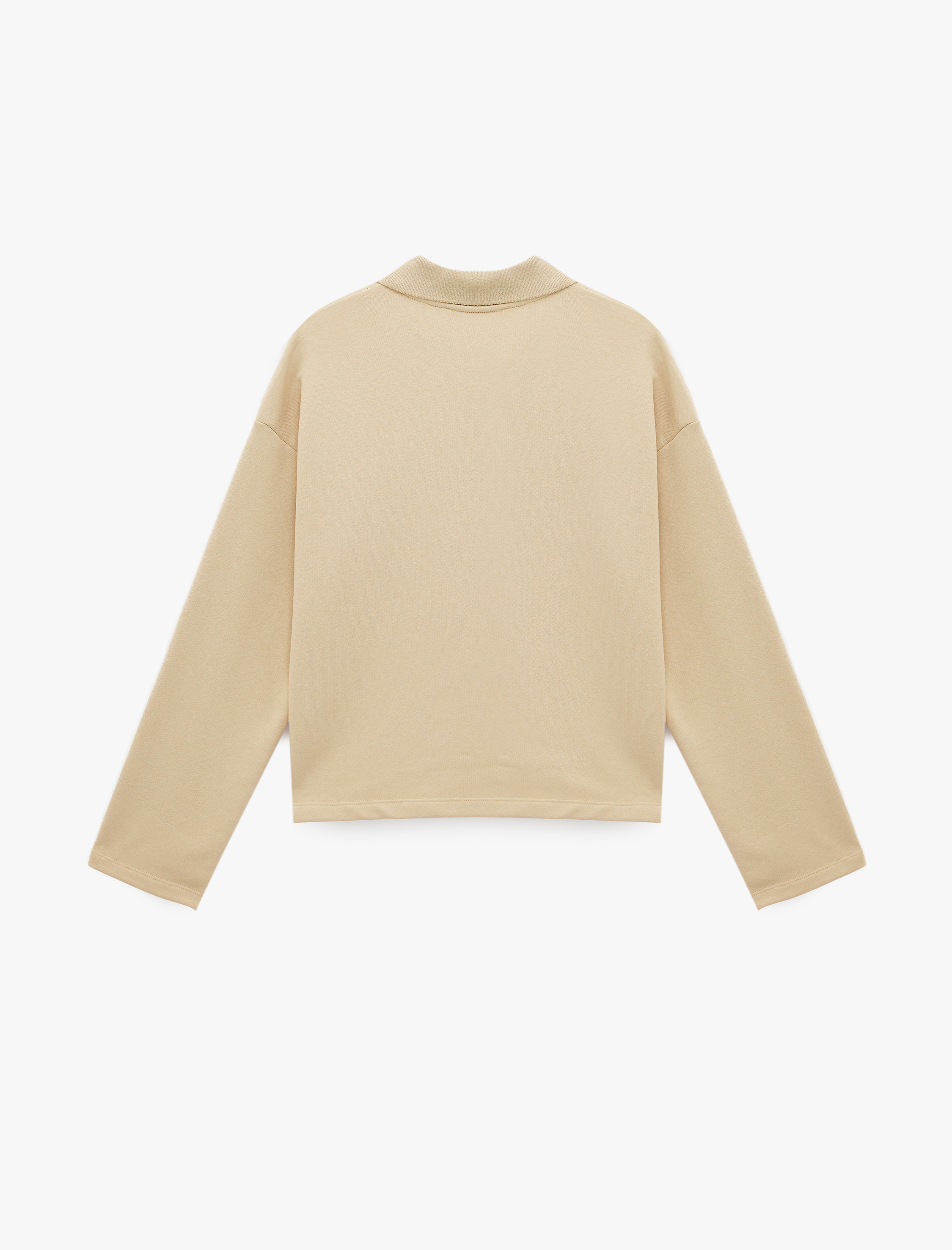   Rahat Kalıp Uzun Kollu Düğmeli Polo Yaka Tişört